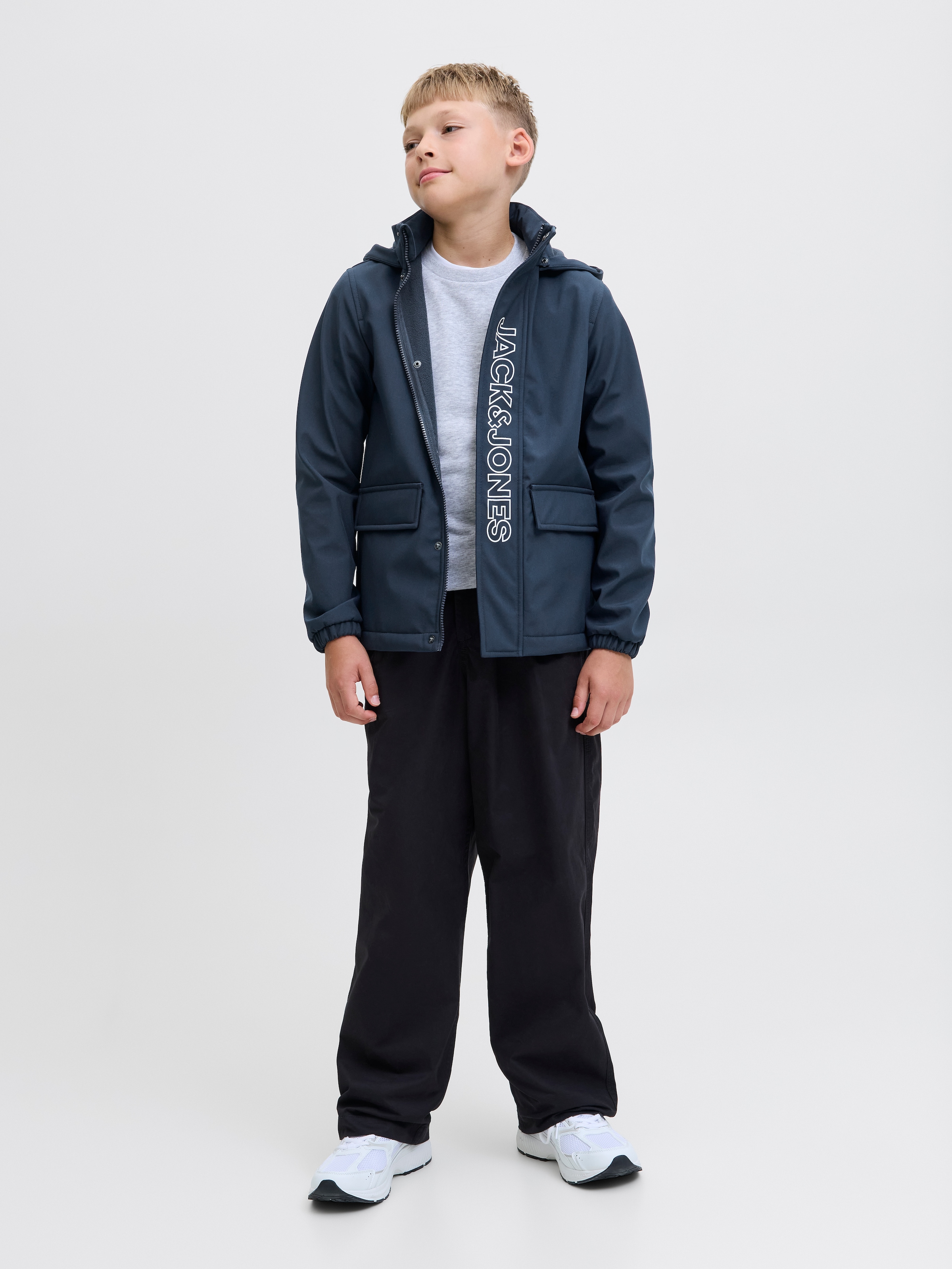 Jack & Jones Junior Veste softshell »JJEMATT SOFTSHELL HOOD SN JNR« mit Kapuze