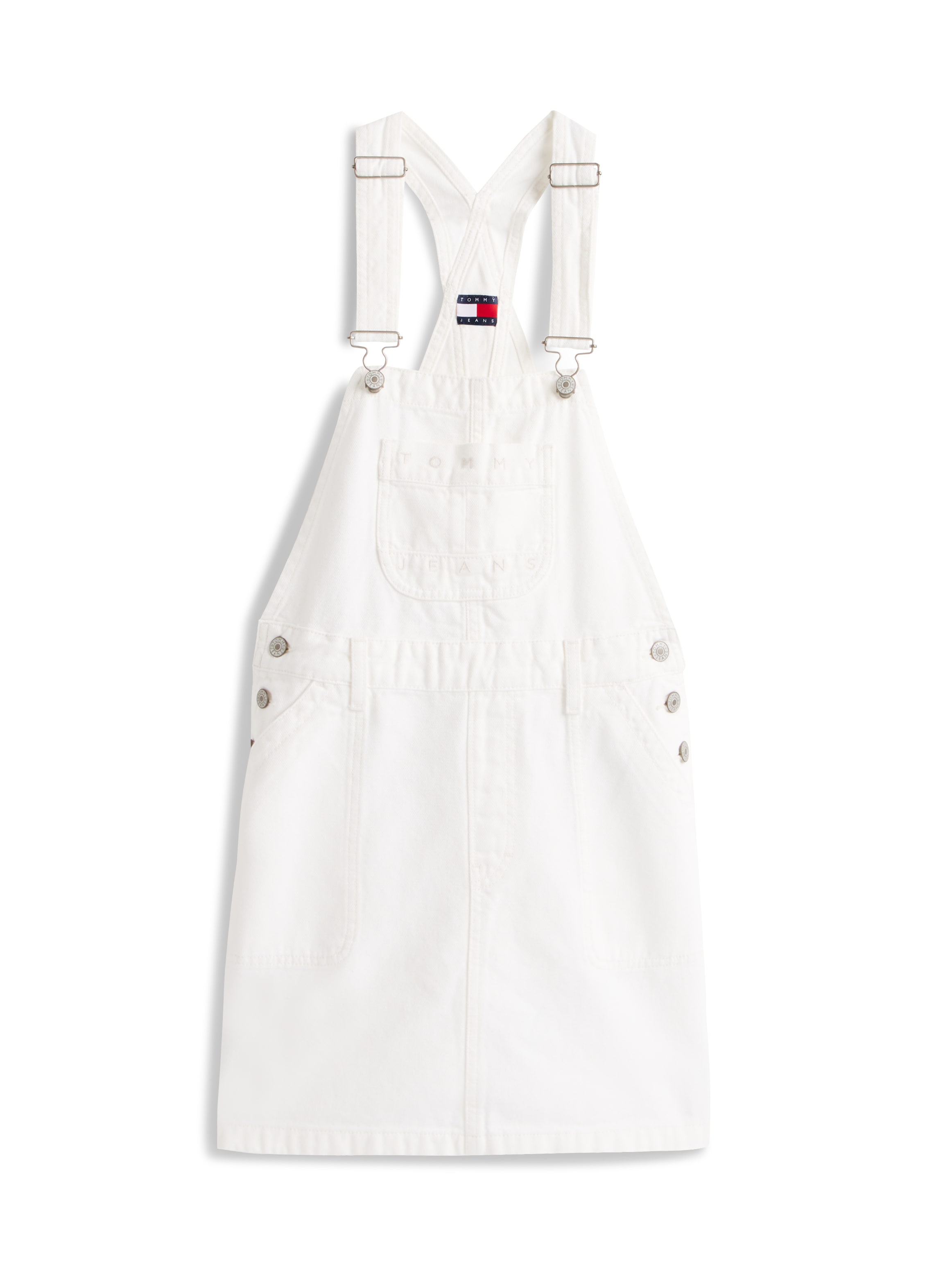 Tommy Jeans Robe à bavette »DENIM DUNGAREE DRESS FLG BJ6099« Poche poitrine | Poches arrière | Poches pour les mains en longueur mini, coupe régulière