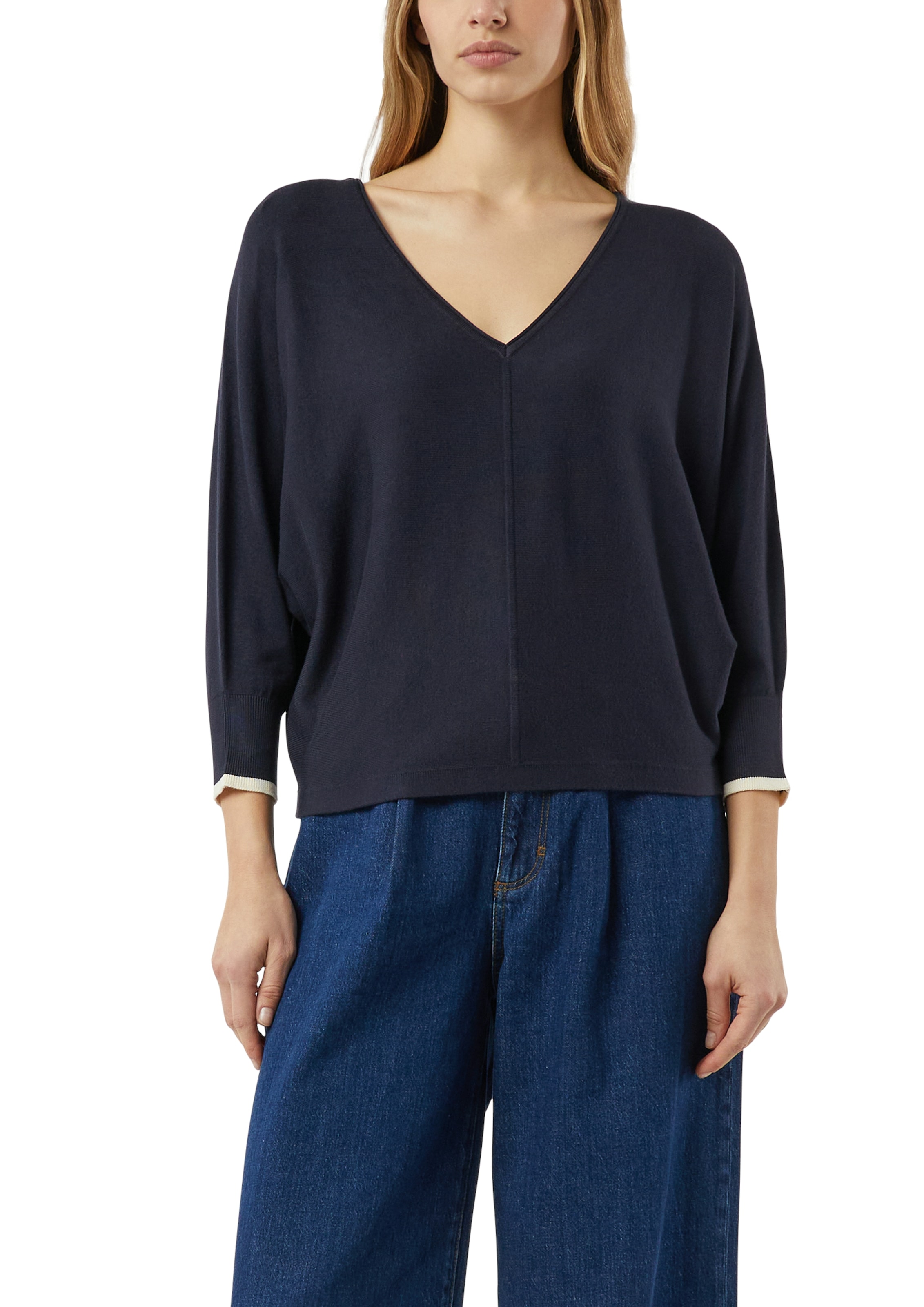 Comma Pull en tricot mit V-Ausschnitt