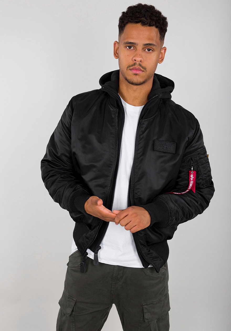 Alpha Industries Bomberjacke »MA-1 ZH Back Print«, mit Kapuze