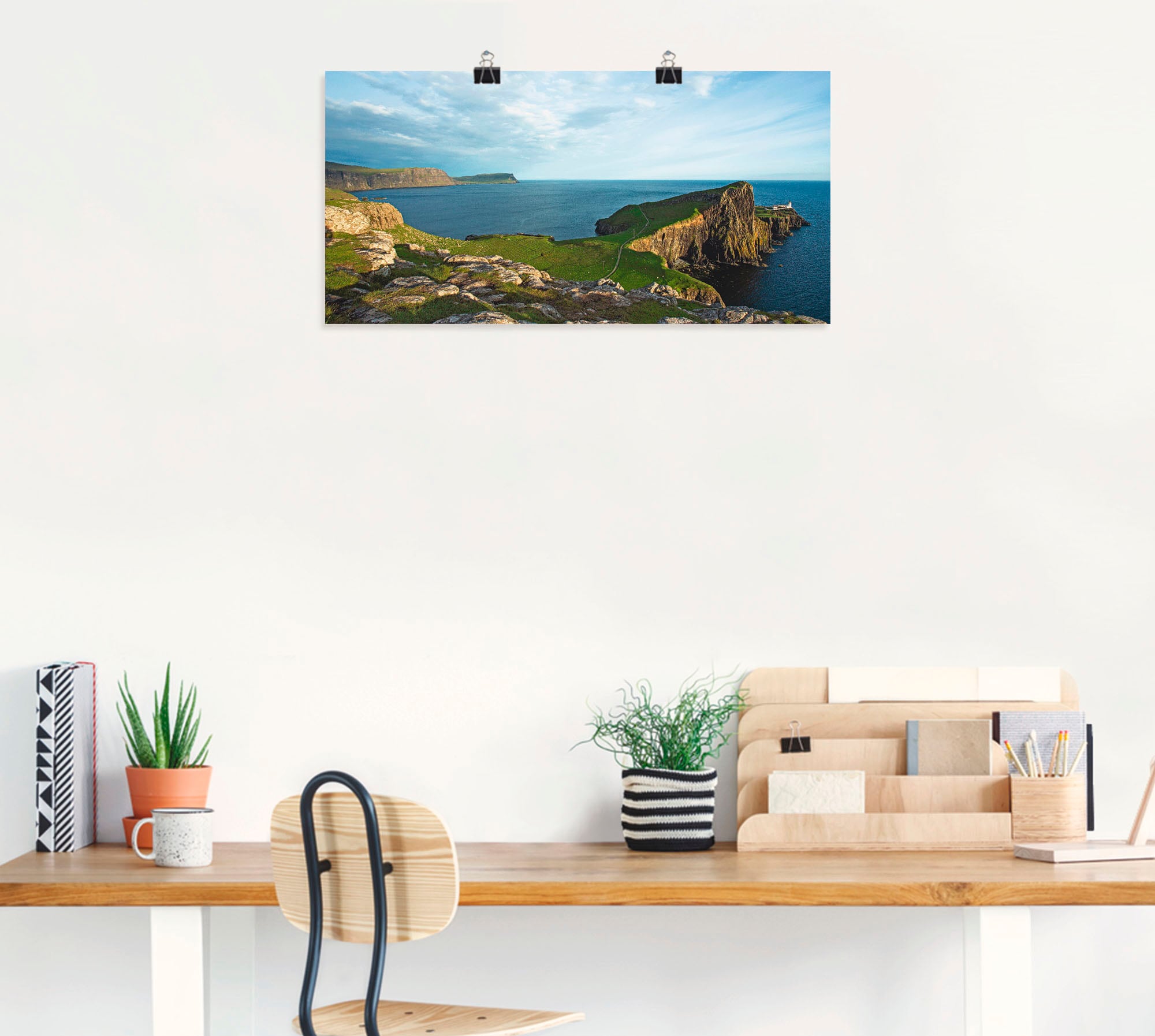 Artland Poster »Schottische Landschaft«, Europa, (1 St.), als Leinwandbild, Wandaufkleber oder Poster in versch. Grössen