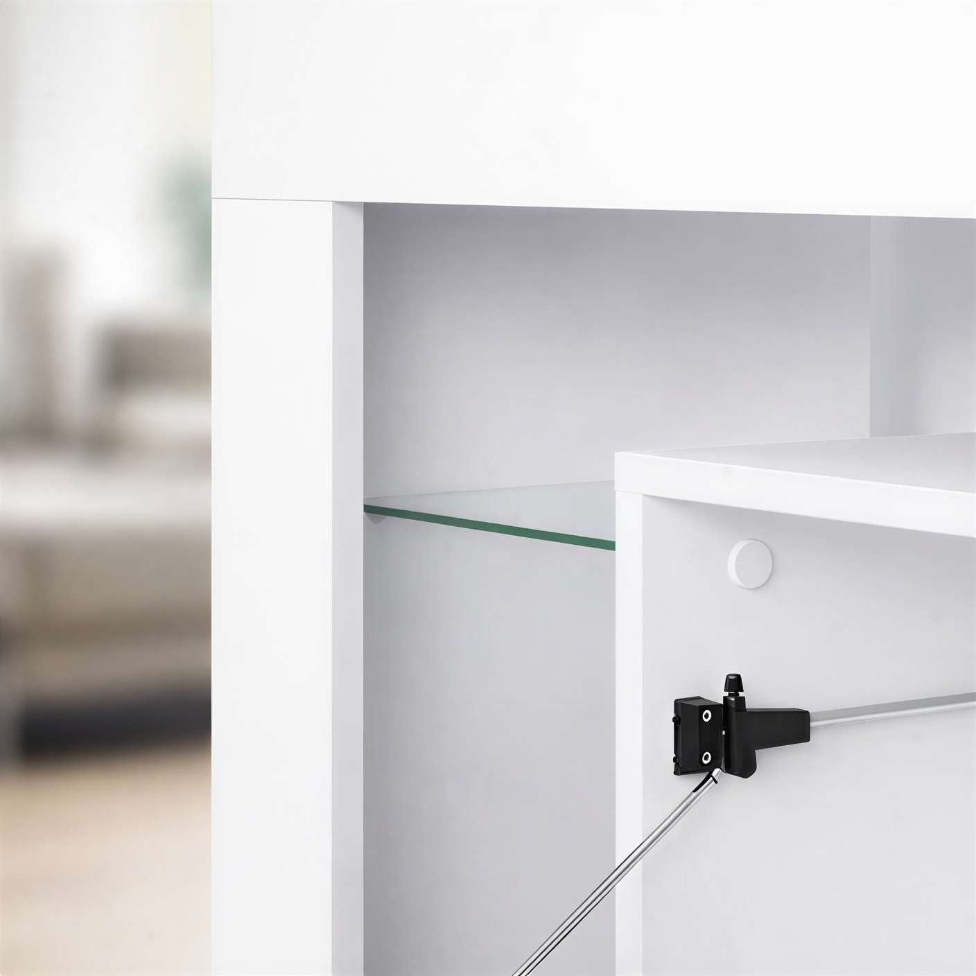 GOODproduct Lowboard »MONICA, TV-Board, TV-Kommode, TV-Schrank, TV-Unterschrank, TV-Möbel« Modernes Hochglanz TV-Board in 2 Farben, grifflos mit Push-to-Open
