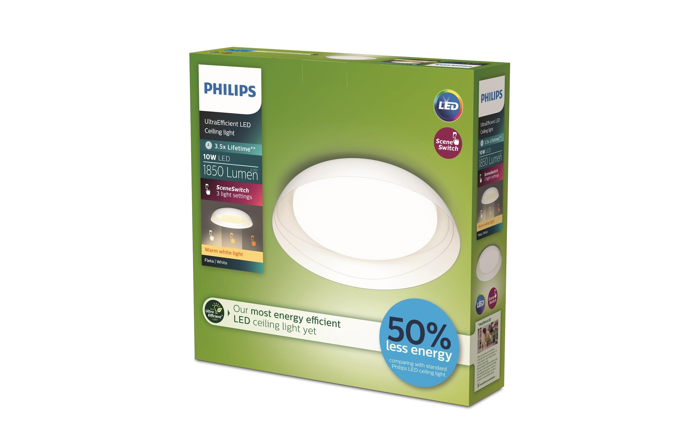 Philips LED Deckenleuchte »Fleta Ultra-Efficient 2700K, 1850 Lm«, 1 flammig
