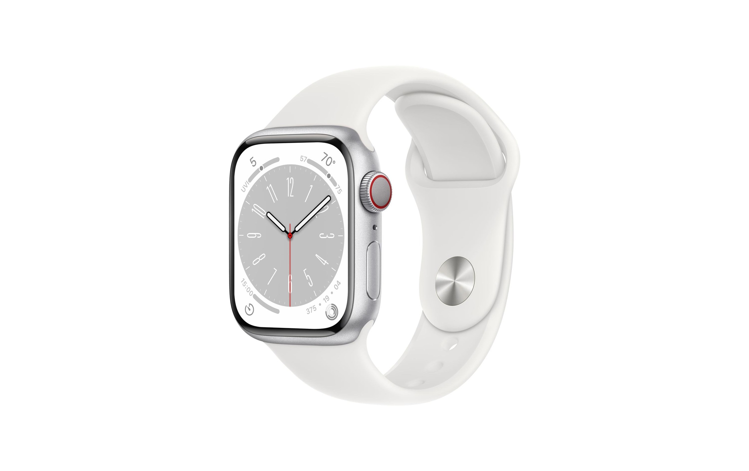 Image of Apple Smartwatch »S8, Cellular, 41mm Silver Alu«, (Watch OS MP4A3FD/A) bei Ackermann Versand Schweiz