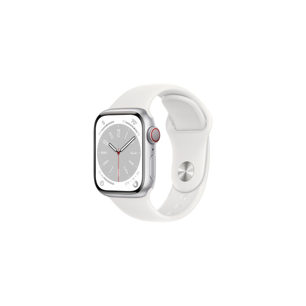 Apple Smartwatch »Series 8, Aluminium-Gehäuse Silber«, (Watch OS)
