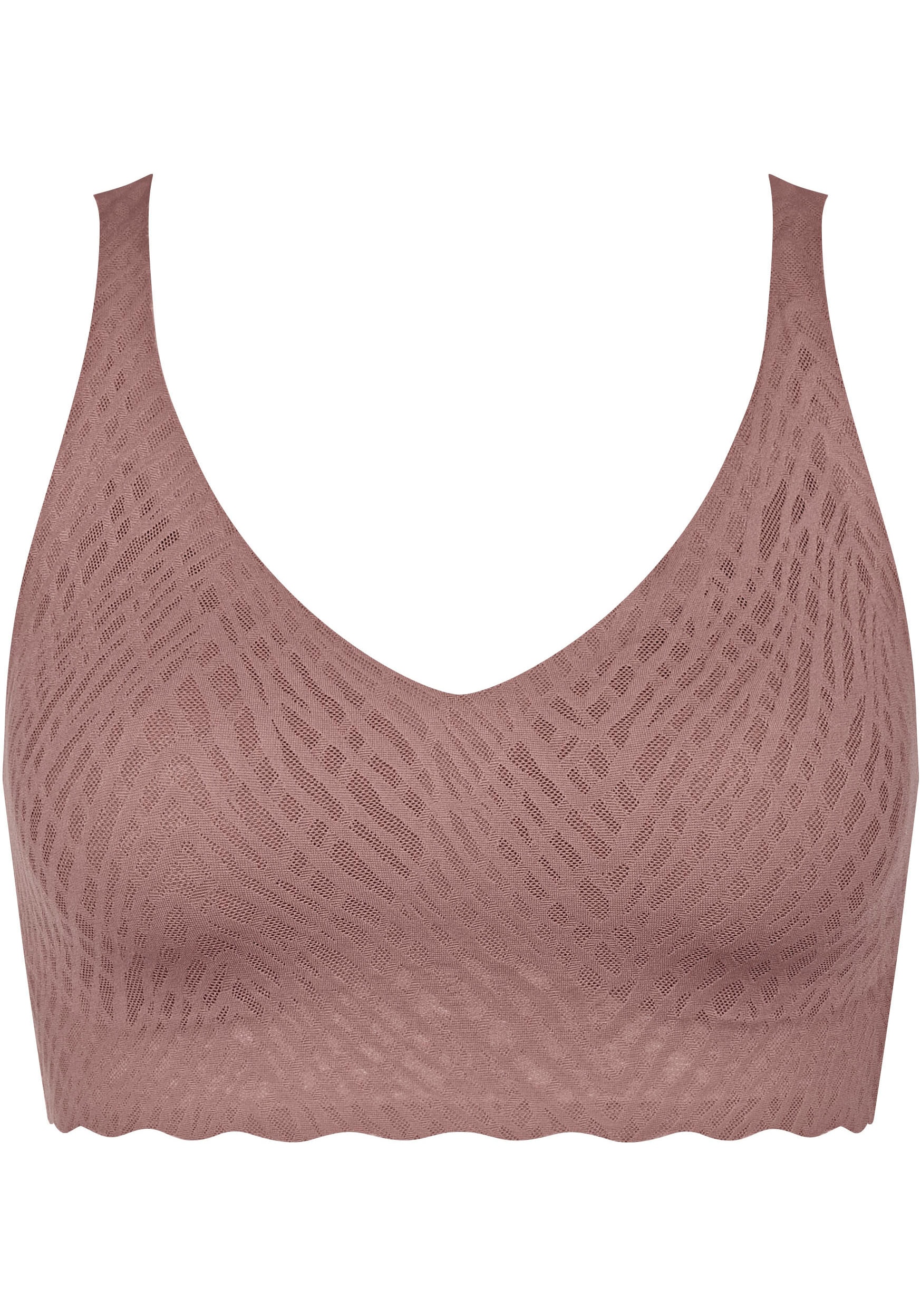 sloggi Bustier »ZERO Feel Bliss Bralette«, Nahtlos, V-Ausschnitt, Stretch-Spitze