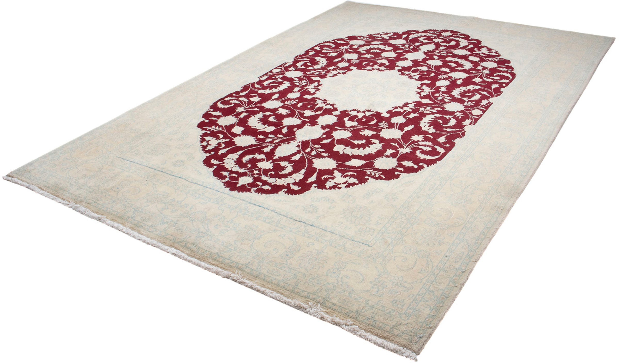 Image of morgenland Orientteppich »Perser - Nain - 297 x 201 cm - dunkelrot«, rechteckig, 10 mm Höhe, Wohnzimmer, Handgeknüpft, Einzelstück mit Zertifikat bei Ackermann Versand Schweiz