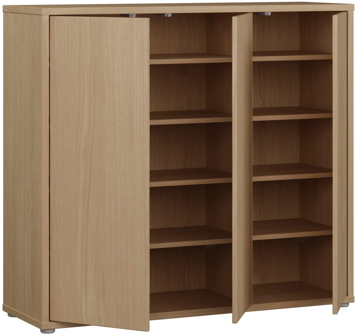 FORTE Armoire à chaussures »Alice Springs, Schuhschrank, Platz für 20 Paar Schuhe, 3 Türen« L/H/P 109,2/99,1/34,9 cm,  Armoire de rangement, armoire polyvalente, façade sans poignée, push to open