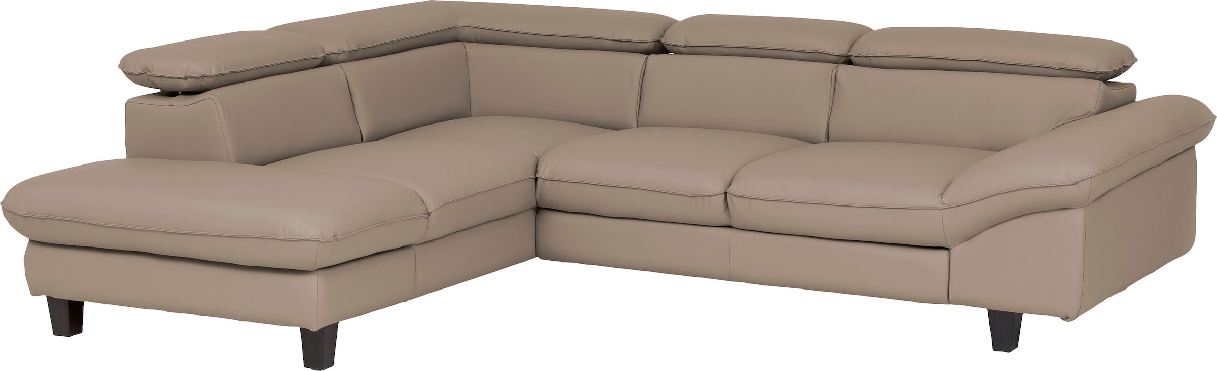 GOODproduct Canapé d'angle »Pilot L-Form« avec réglage de la tête, optionnellement avec fonction couchage & coffre de lit