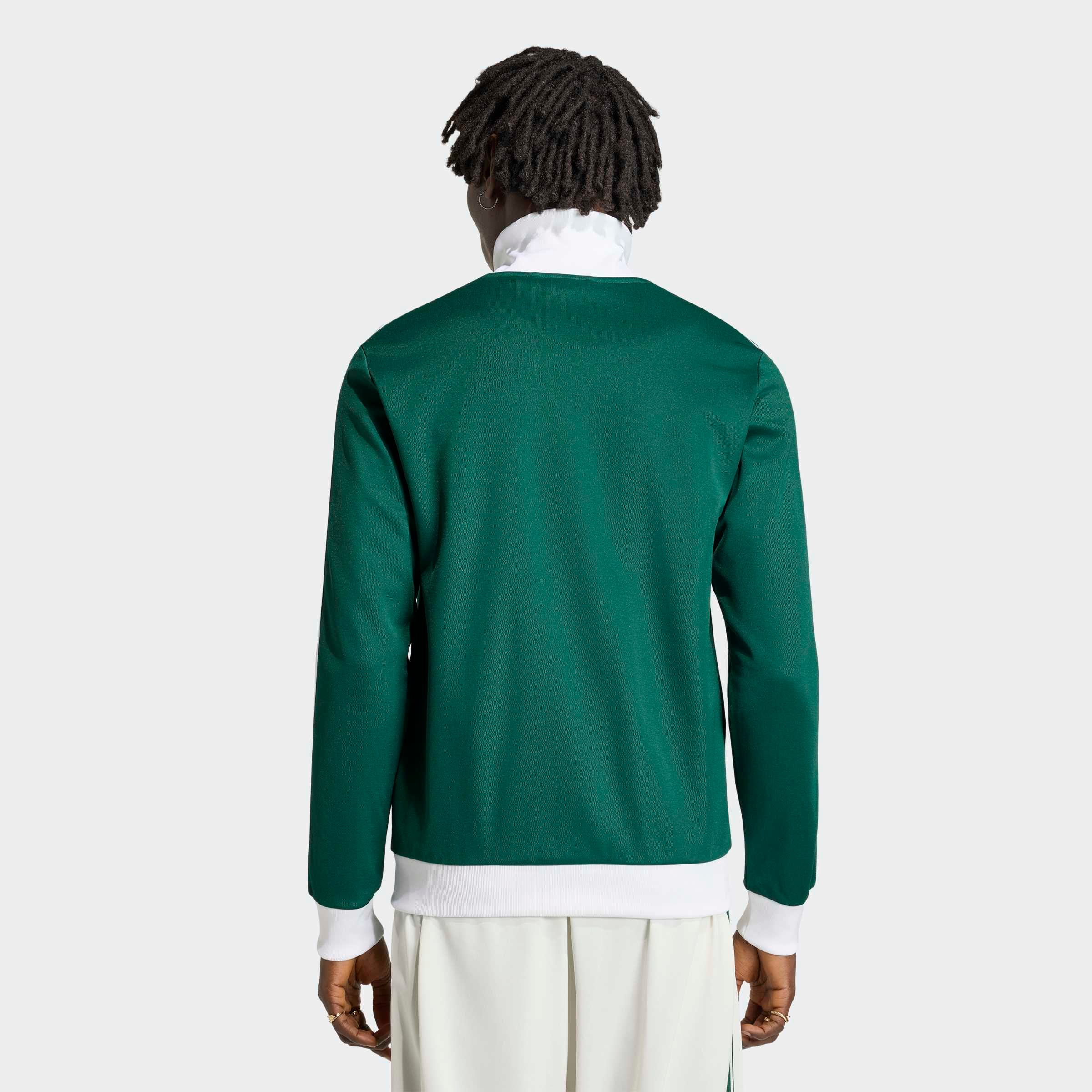 adidas Originals Trainingsjacke »BECKENBAUER ORIGINALS« mit Rundhalsausschnitt, aus Baumwolle und Polyester, in normaler Länge