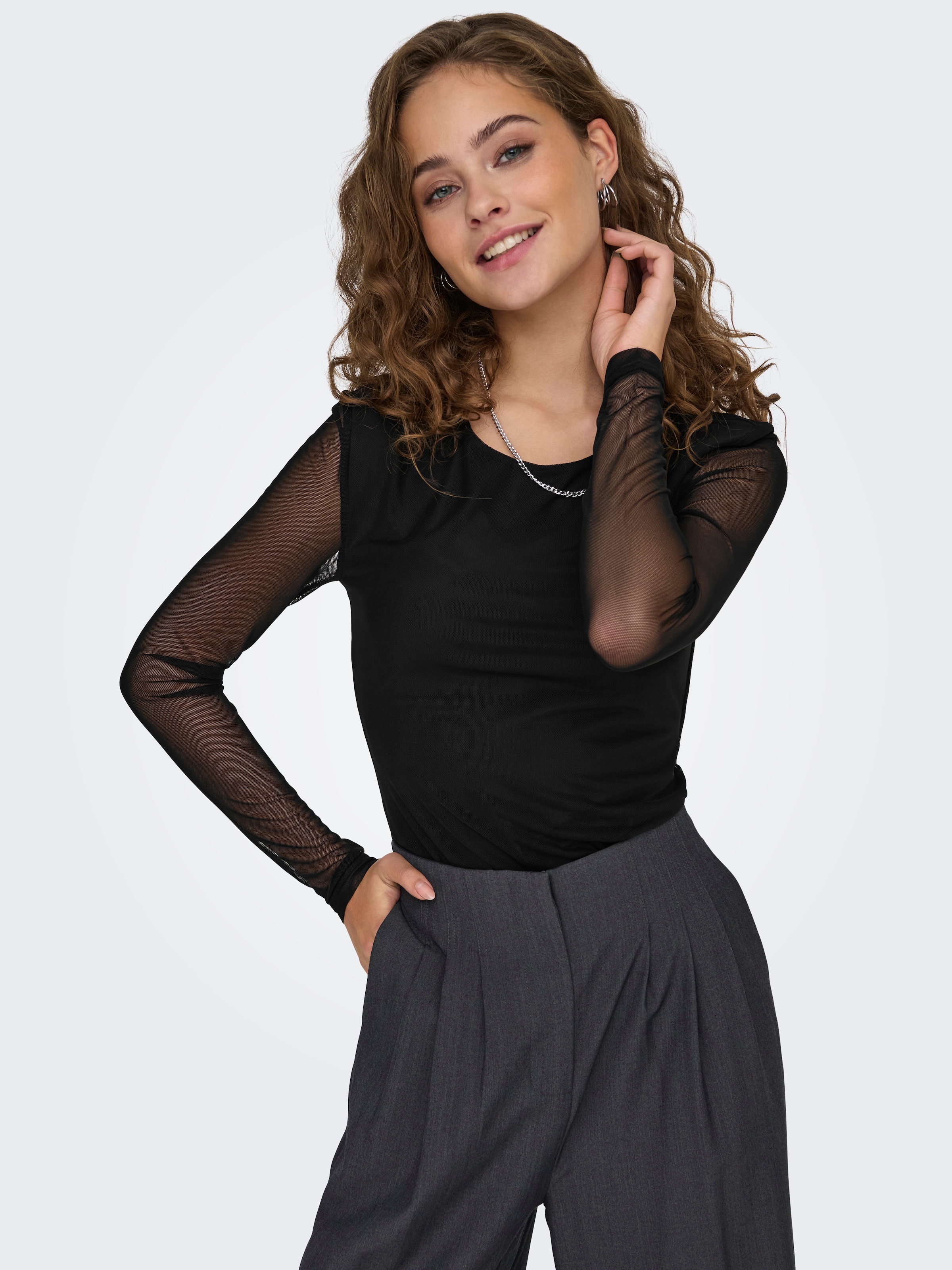 Image of ONLY Langarmbody "ONLTERESSA L/S O-NECK BODY BOX JRS"