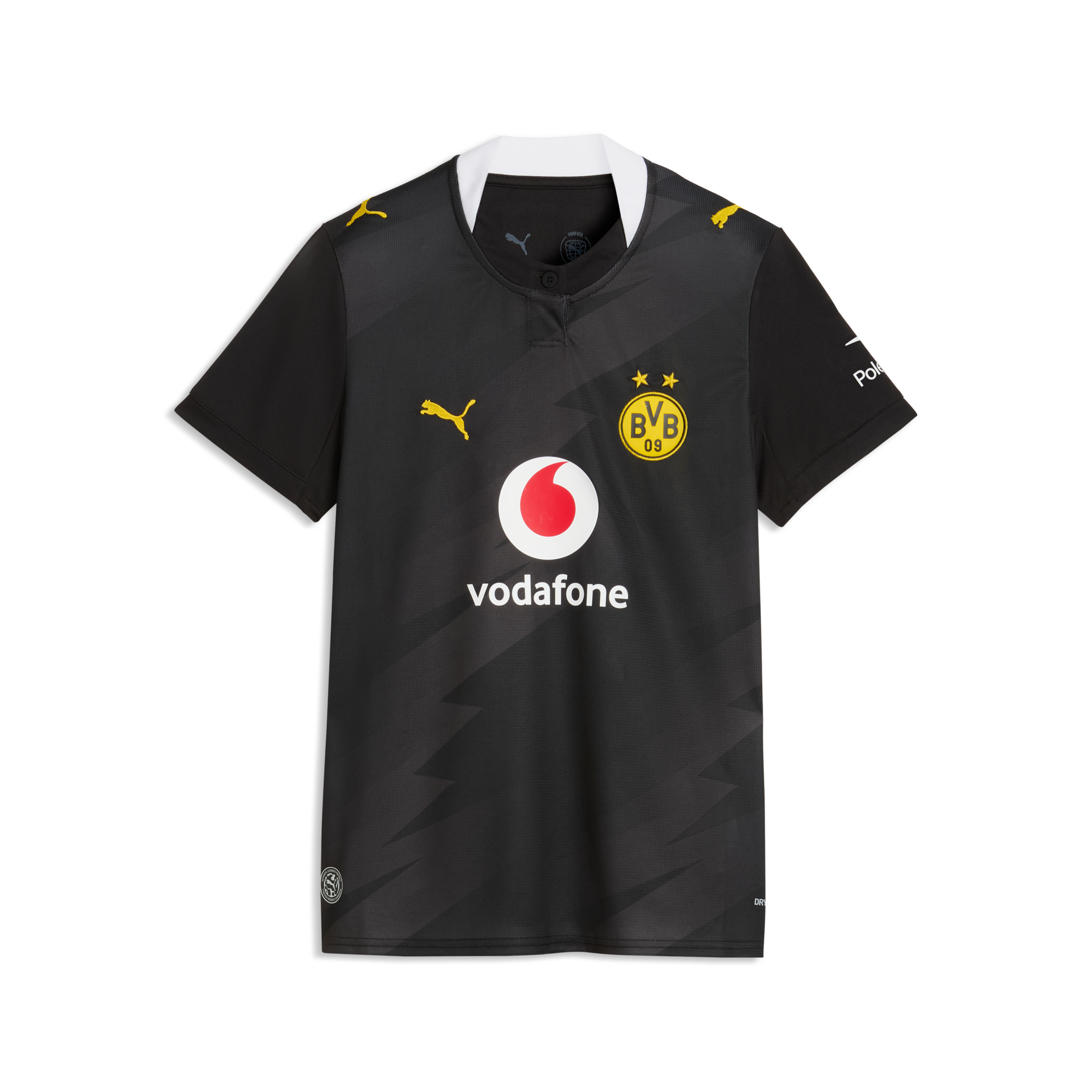 PUMA Maillot de foot »BVB AWAY JERSEY REPLICA W« avec technologie DryCELL, coupe régulière, col rond, manches courtes
