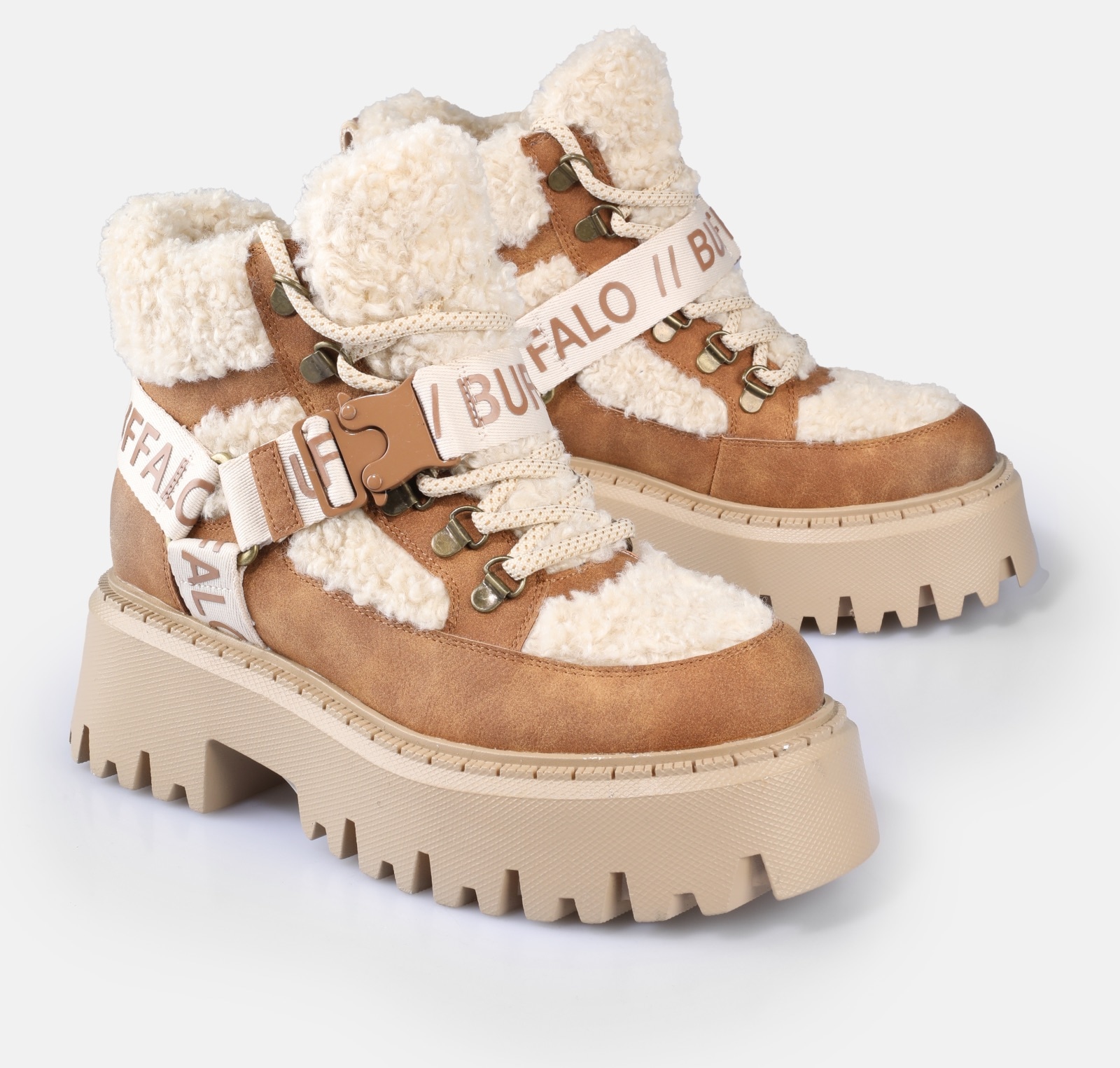 Image of Buffalo Plateaustiefelette "Aspen Com Mid Warm" Winterboots, Schnürboots, Stiefelette mit kuscheligem Warmfutter