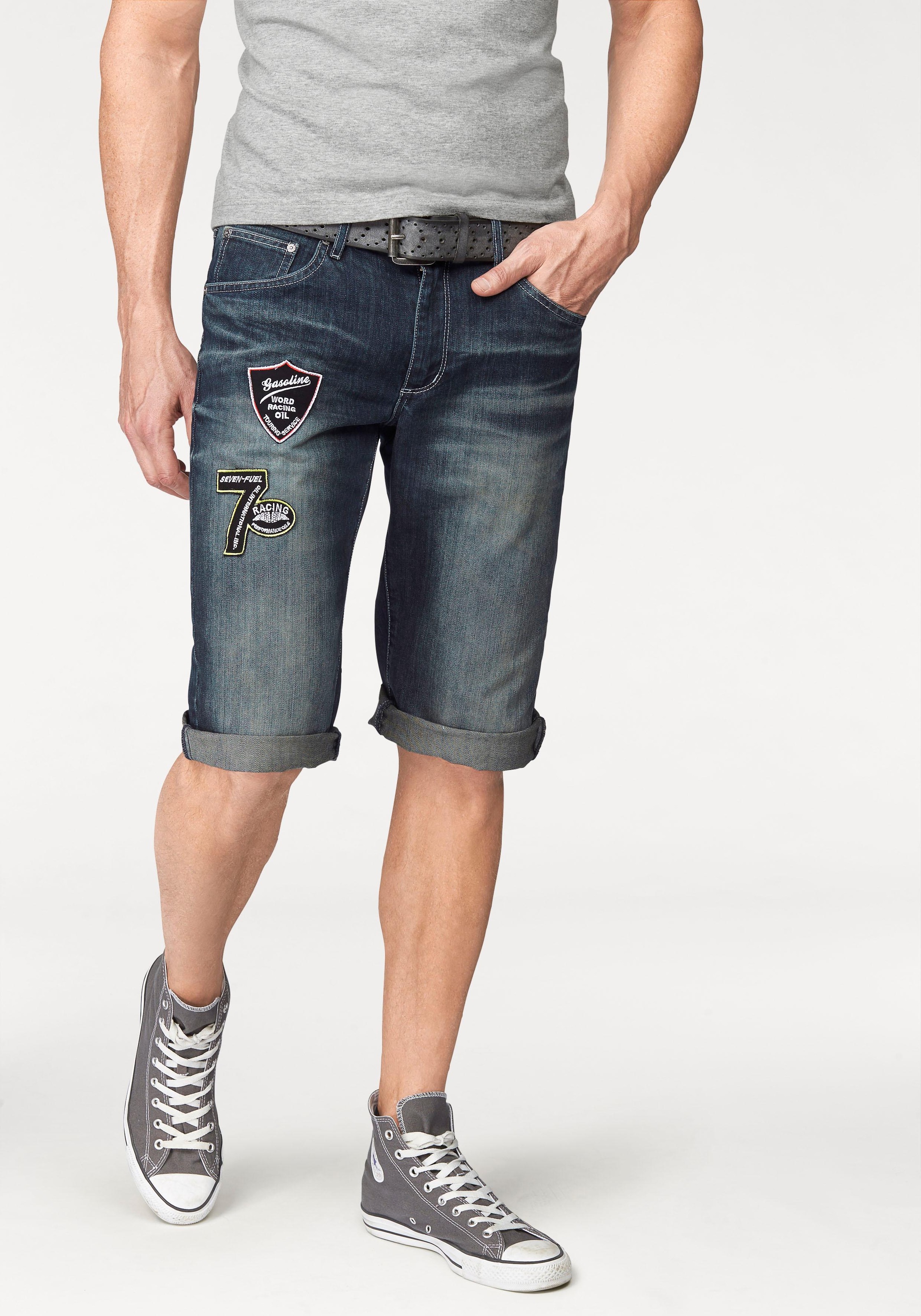 Image of Bruno Banani Jeansbermudas, mit Markenbadges bei Ackermann Versand Schweiz