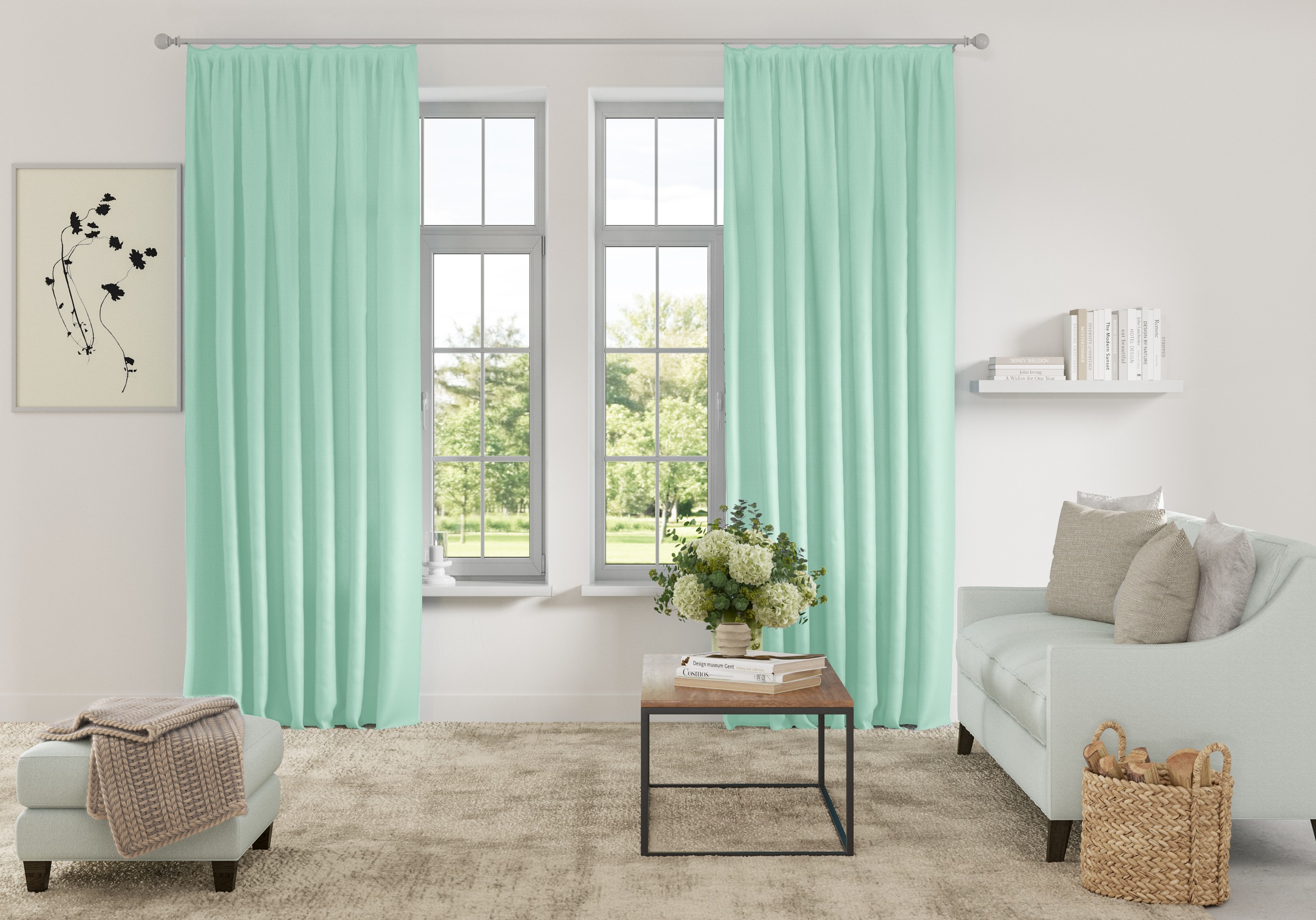 Image of GOODproduct Vorhang "Parry" Kräuselband 2 Stk. tlg. 2-er Set, blickdicht, monochrom, basic, einfarbig, Bestseller