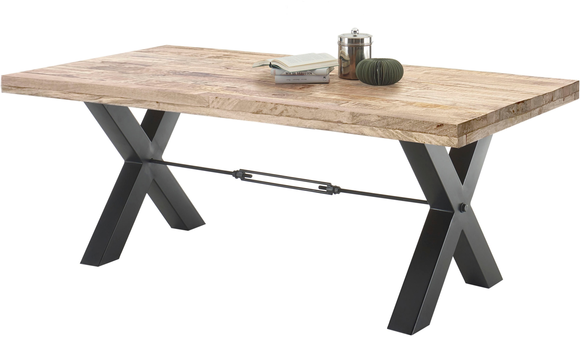 Image of Stolkom Esstisch "Delhi" 200 cm breit in Massivholz Mango Wood