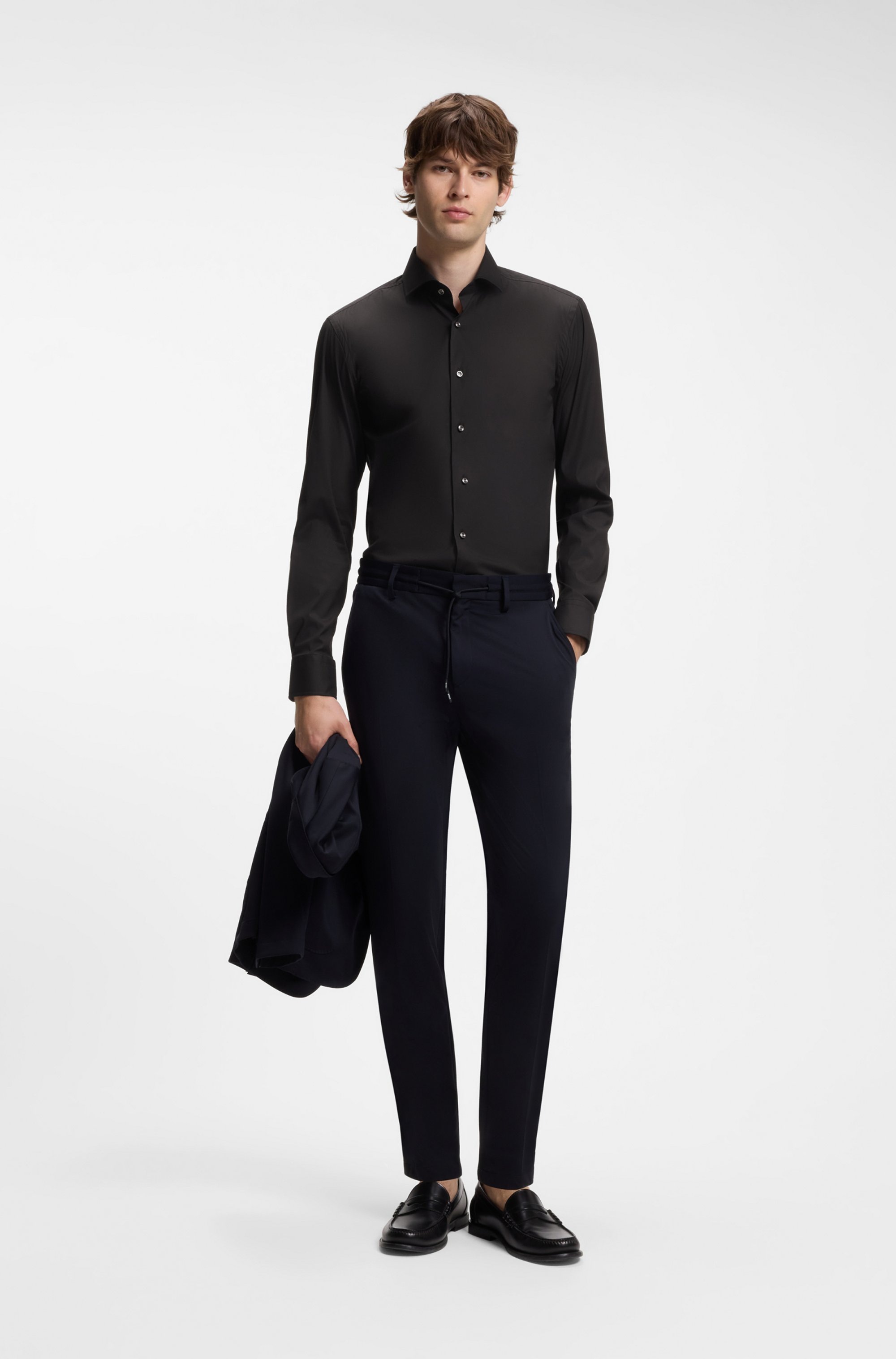 BOSS Businesshemd Slim-Fit, Stretch-Baumwollmix, bügelleicht