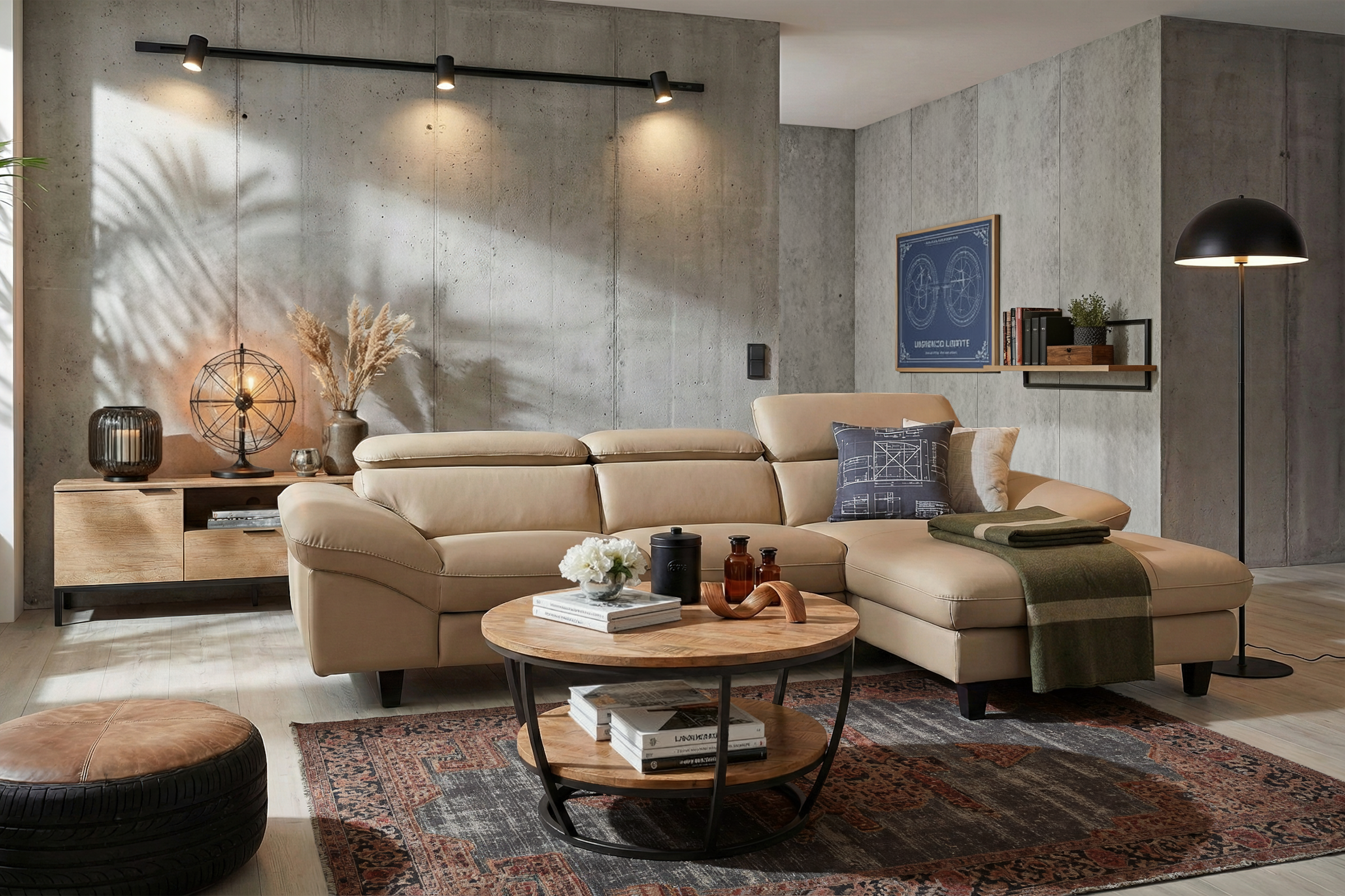 Home affaire Canapé d'angle »Pilot L-Form« avec réglage de la tête, optionnellement avec fonction couchage & coffre de lit