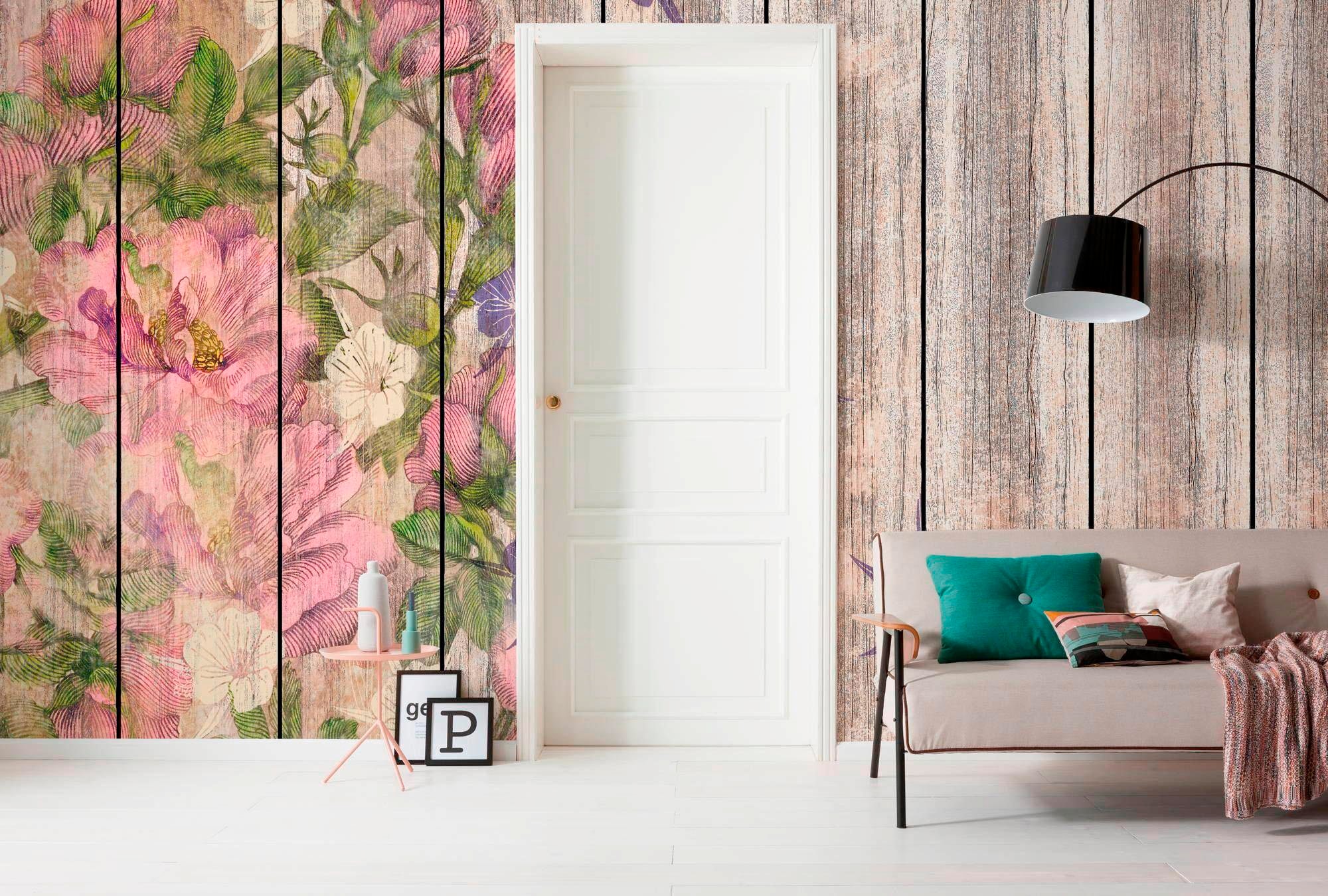 Komar Papier peint intissé »Vintage Rose« (Breite x Höhe), Vliestapete, 100 cm Bahnbreite