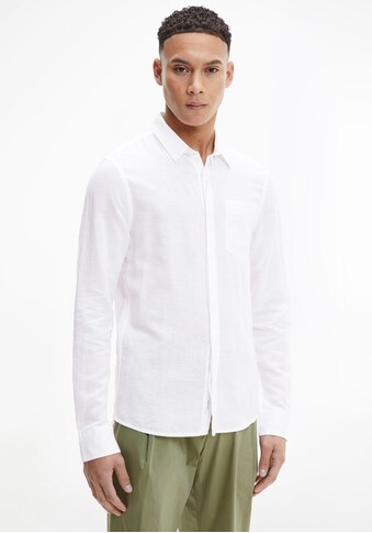 Calvin Klein Langarmhemd »COTTON LINEN CHEST POCKET« kaufen