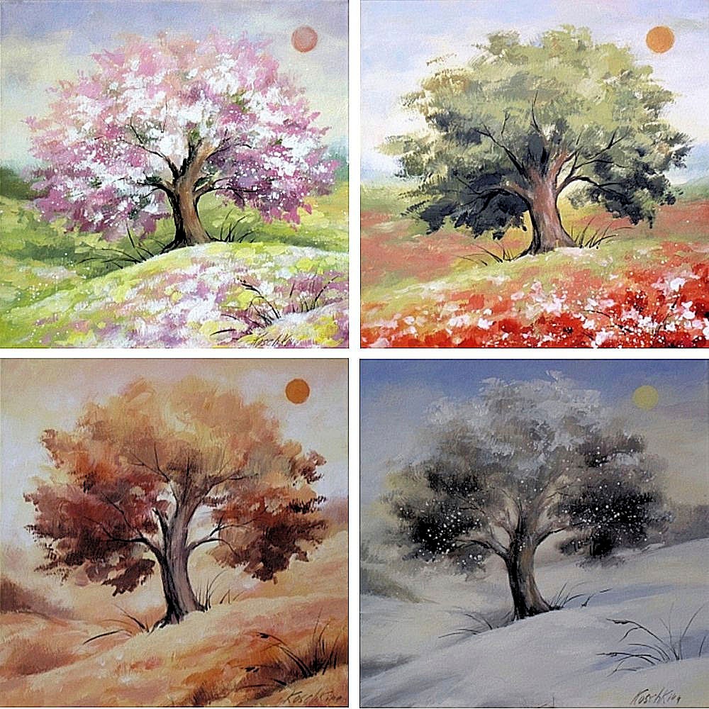 Image of Home affaire Kunstdruck »OLGA KOSCHKINA / 4 Jahreszeiten«, (Set, 4 St.) bei Ackermann Versand Schweiz