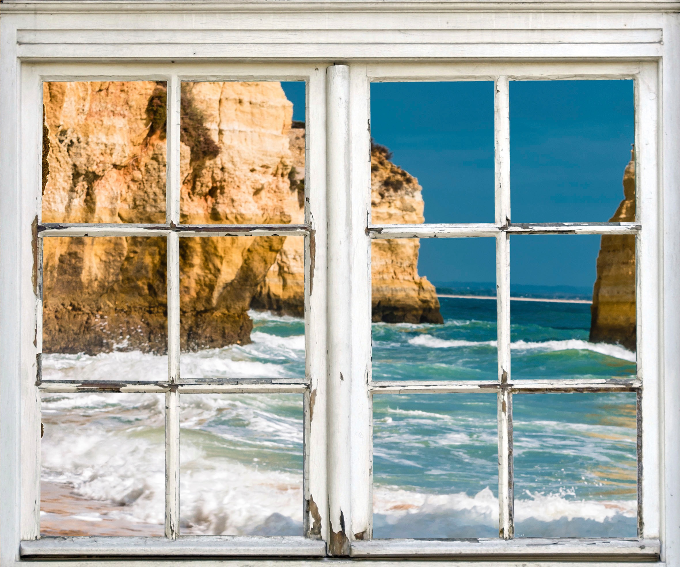 queence Autocollants muraux »Küste« Wandsticker, Wandbild, selbstklebend, Küste