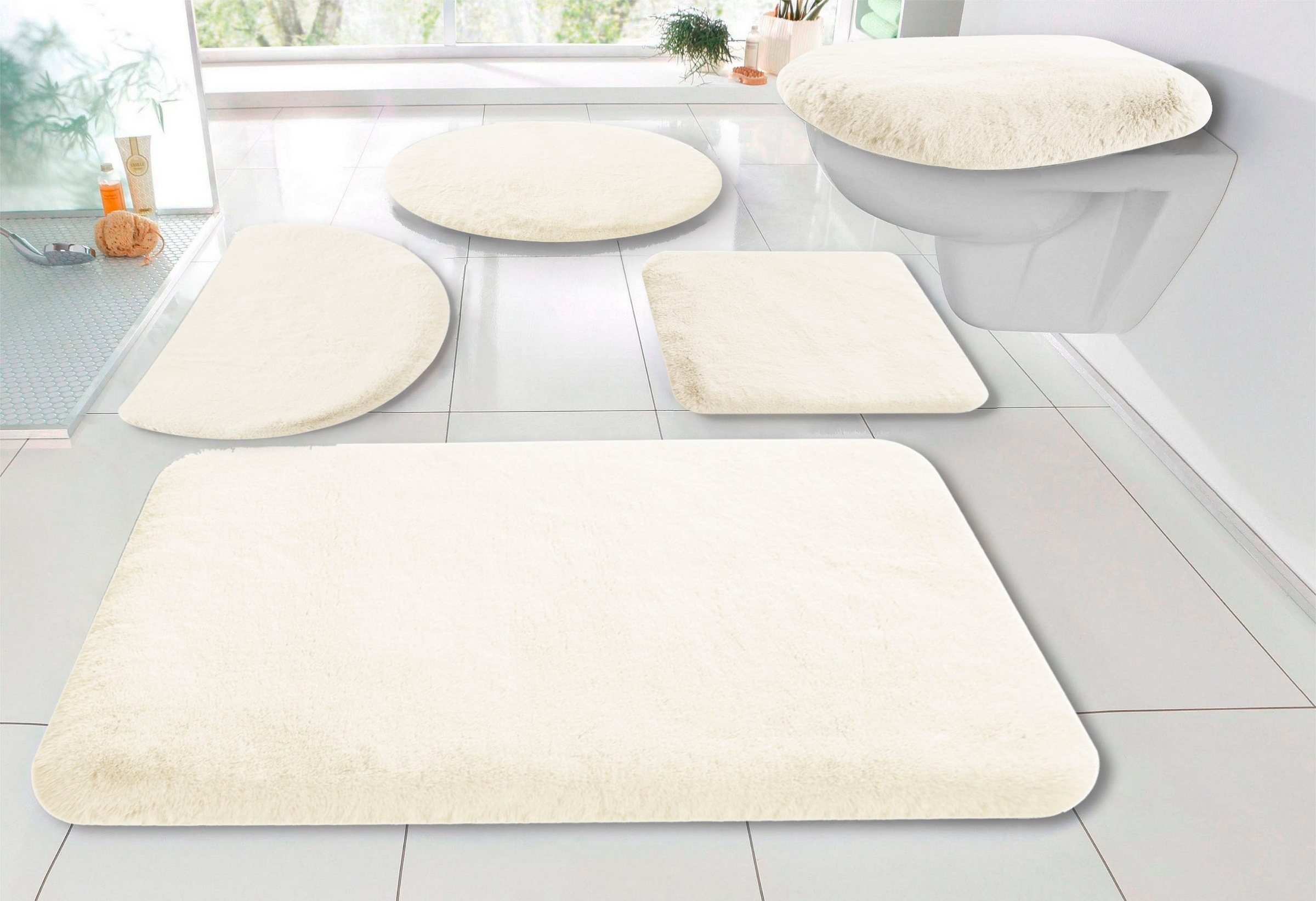 my home Badematte »Rabbit«, Höhe 30 mm, strapazierfähig, Kaninchenfell-Haptik,... kaufen