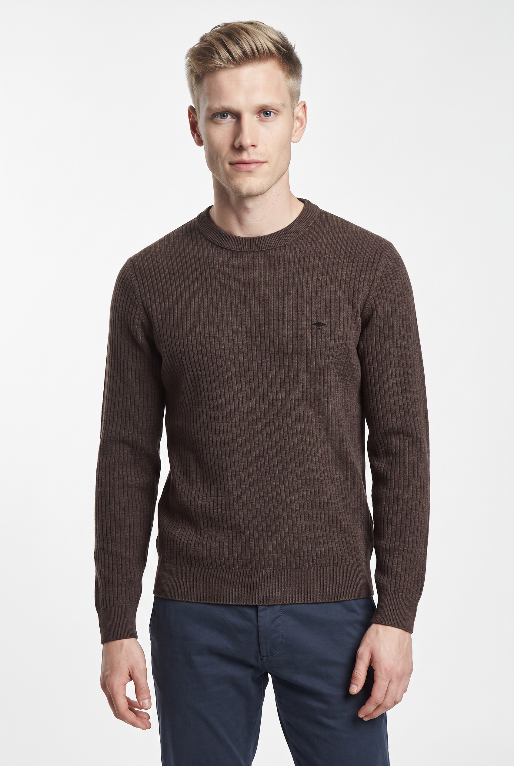 FYNCH-HATTON Pull en tricot avec broderie du logo