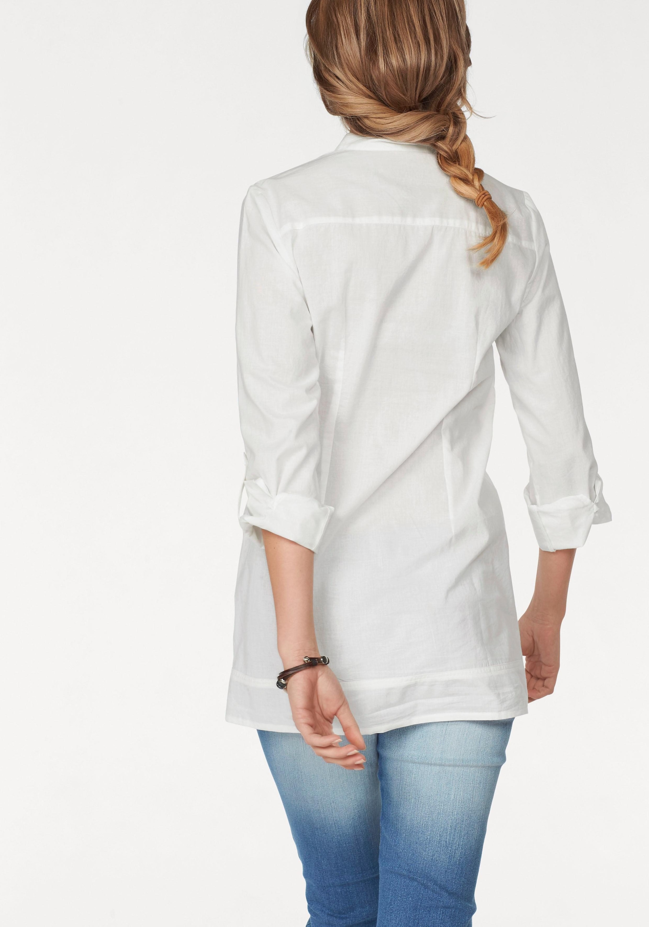 Aniston CASUAL Longbluse, mit dekorativer Biesenverarbeitung