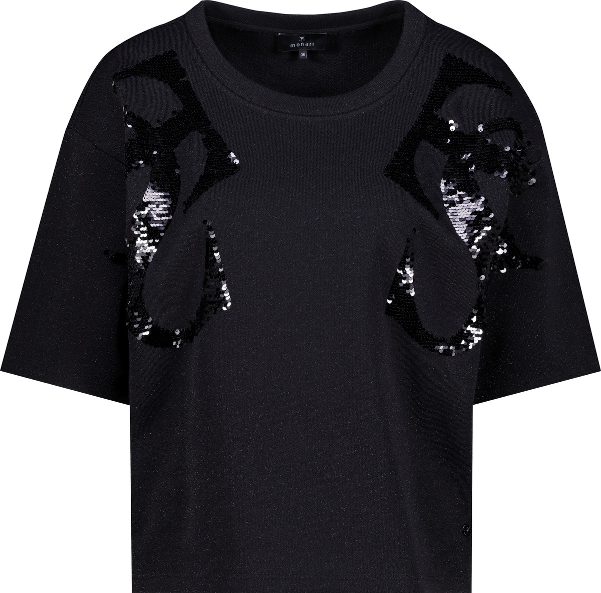 Monari Sweatshirt »Sweatshirt Paillettenschmuck«, Mit Rundhalsausschnitt