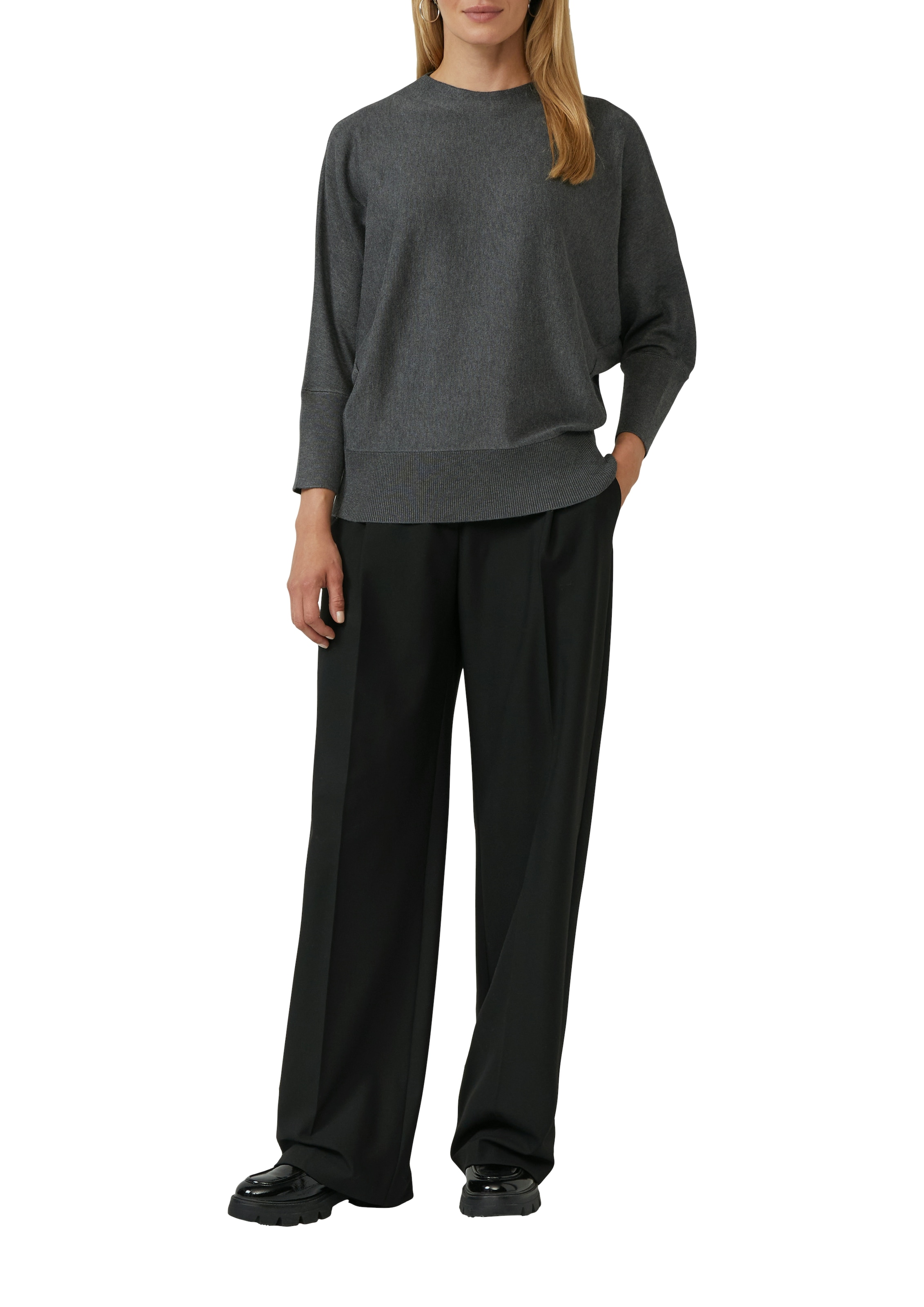 s.Oliver BLACK LABEL Strickpullover mit Fledermausärmeln