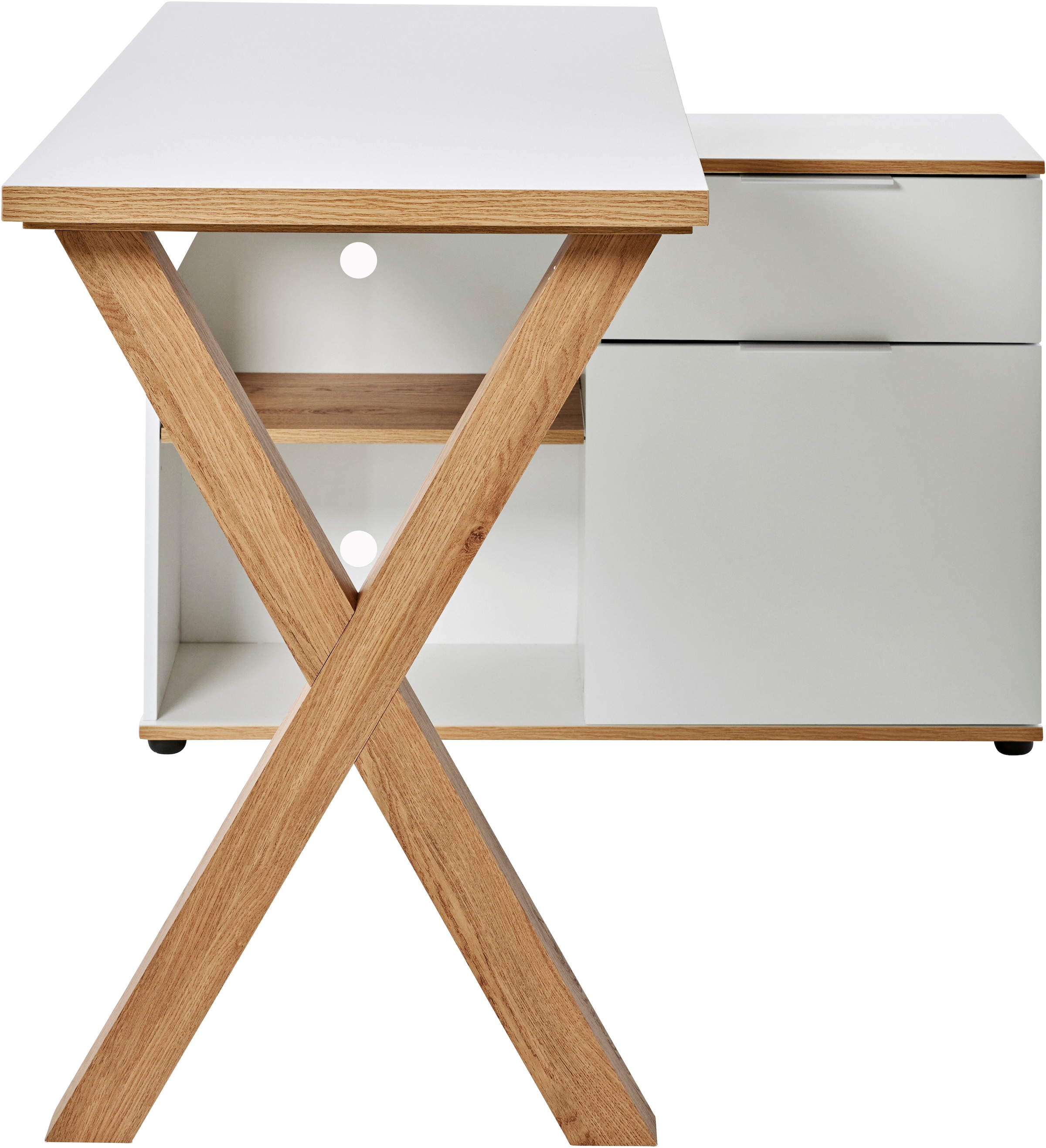 Jahnke Eckschreibtisch »X-CLUB C 40 E« 1 Stk. tlg. Eckschreibtisch, wechselseitig montierbar, X-Gestell