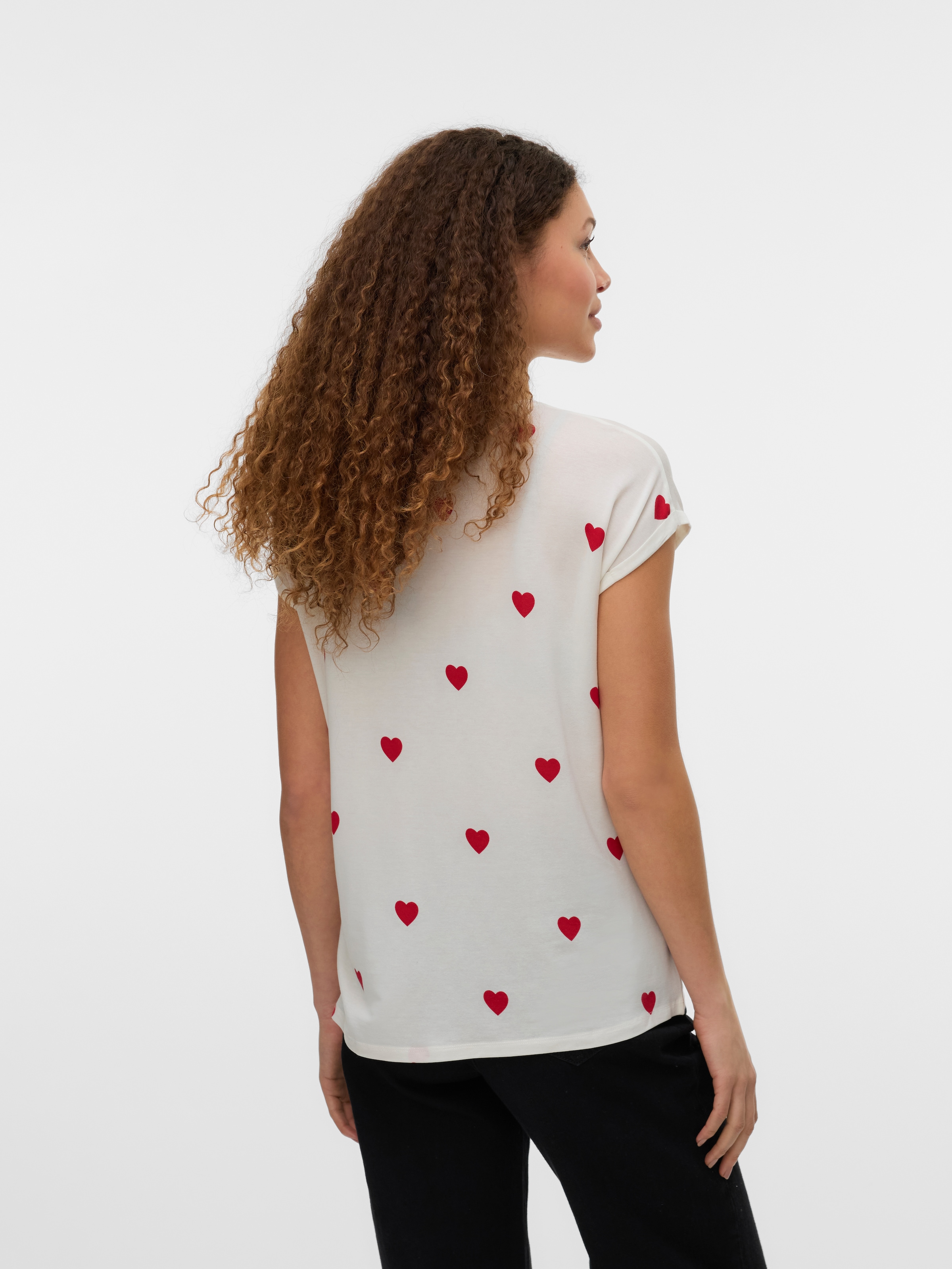 Vero Moda Kurzarmshirt »VMAVA SS TOP MULTI AOP NOOS« Materialmix, regular fit