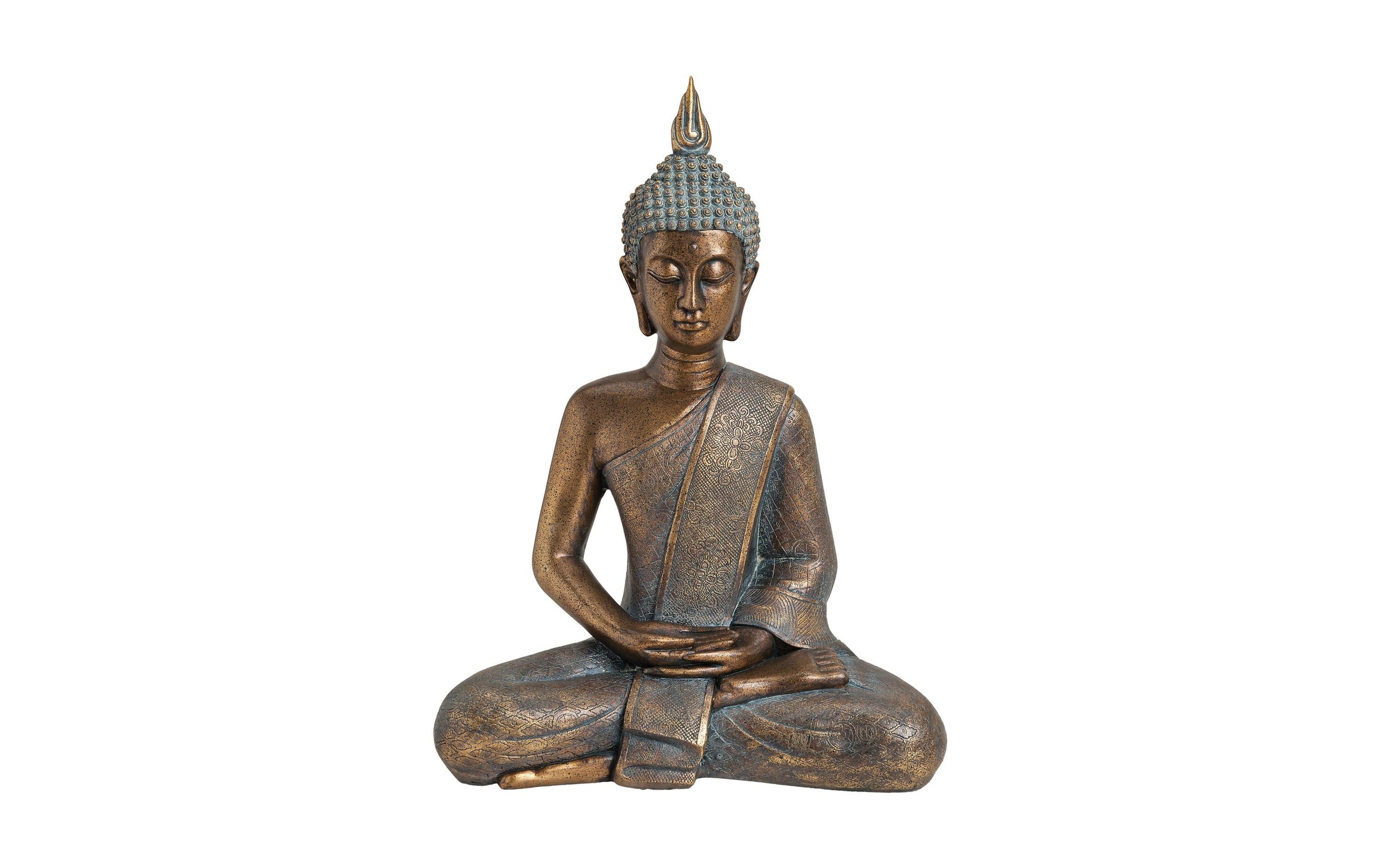 Image of Dekofigur "G. Wurm Buddha sitzend, Gold"