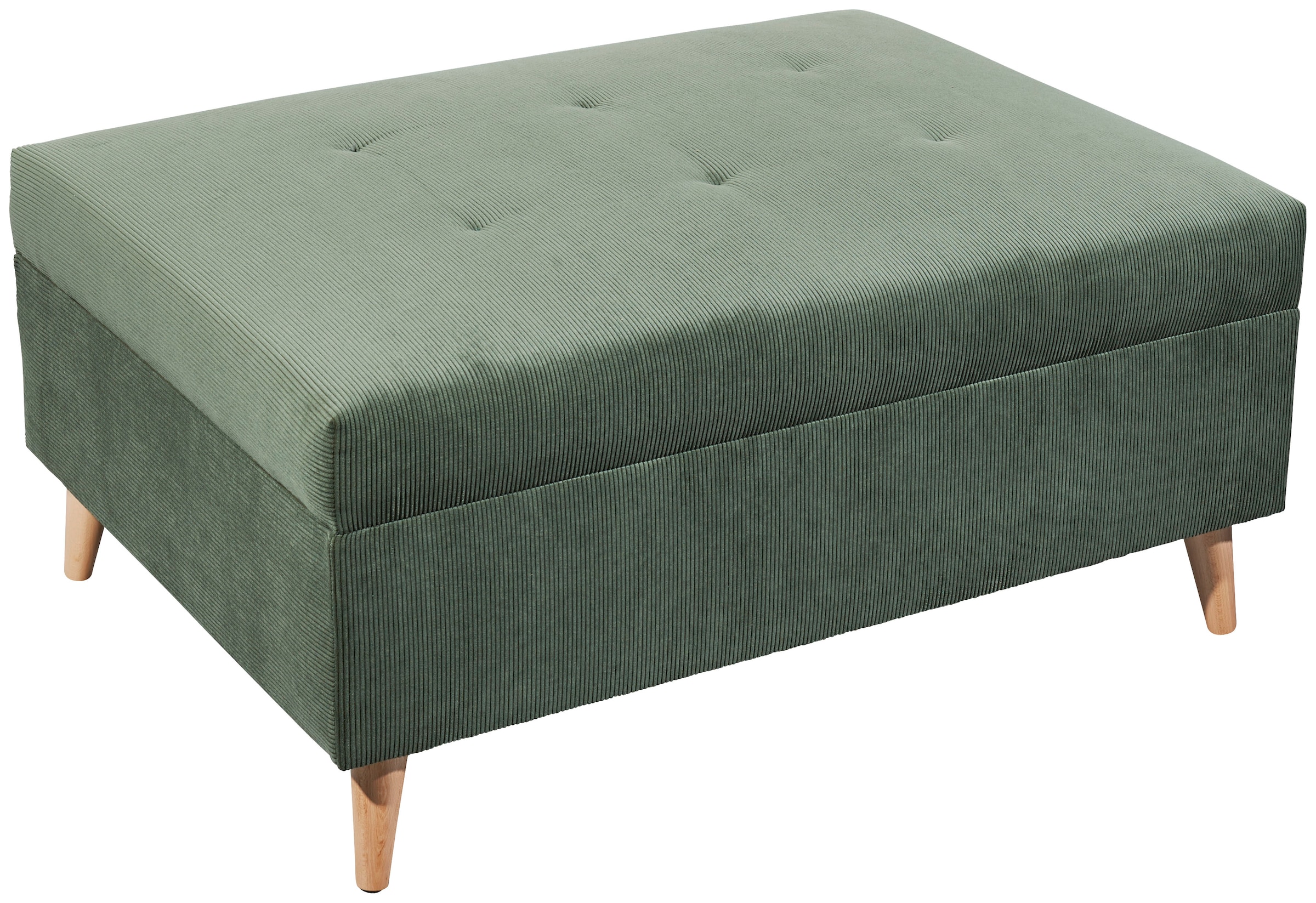 ED EXCITING DESIGN Canapé d'angle »Calanda L-Form« mit Hocker & 3 Zierkissen