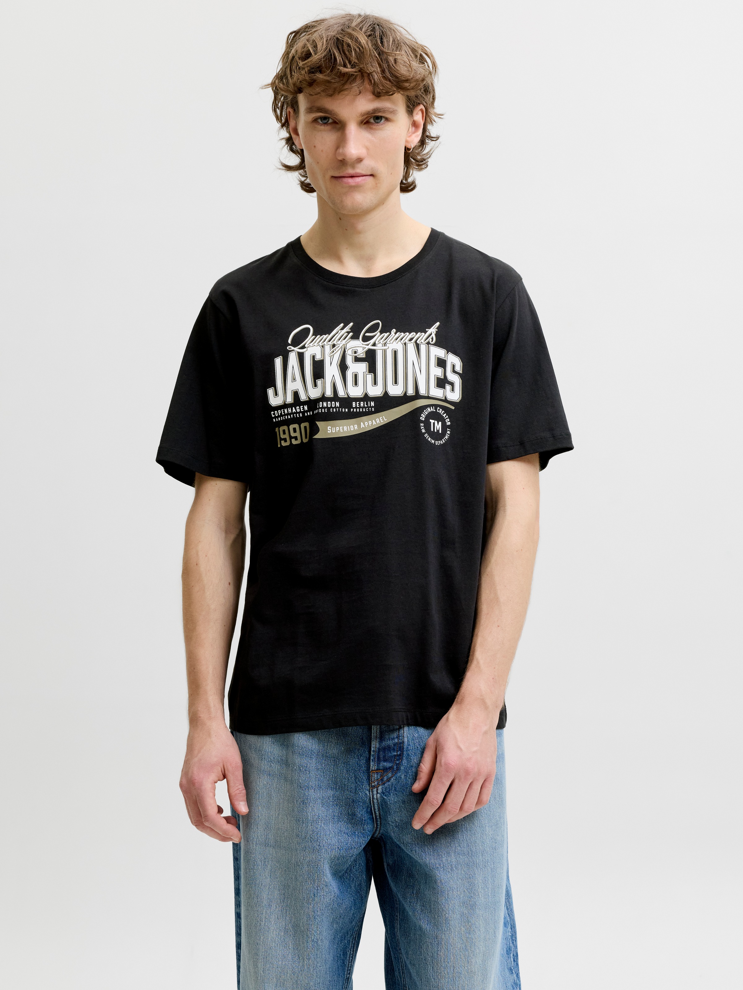 Image of Jack & Jones T-Shirt "JJELOGO TEE SS O-NECK 2 COL AW26 SN" Baumwolle, regular fit