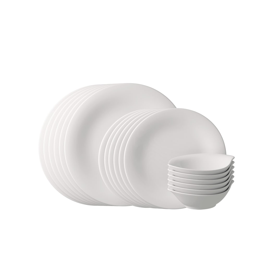 Image of vivo Villeroy & Boch Group Geschirr-Set "Essential White" Made in Germany, Fine China Porzellan