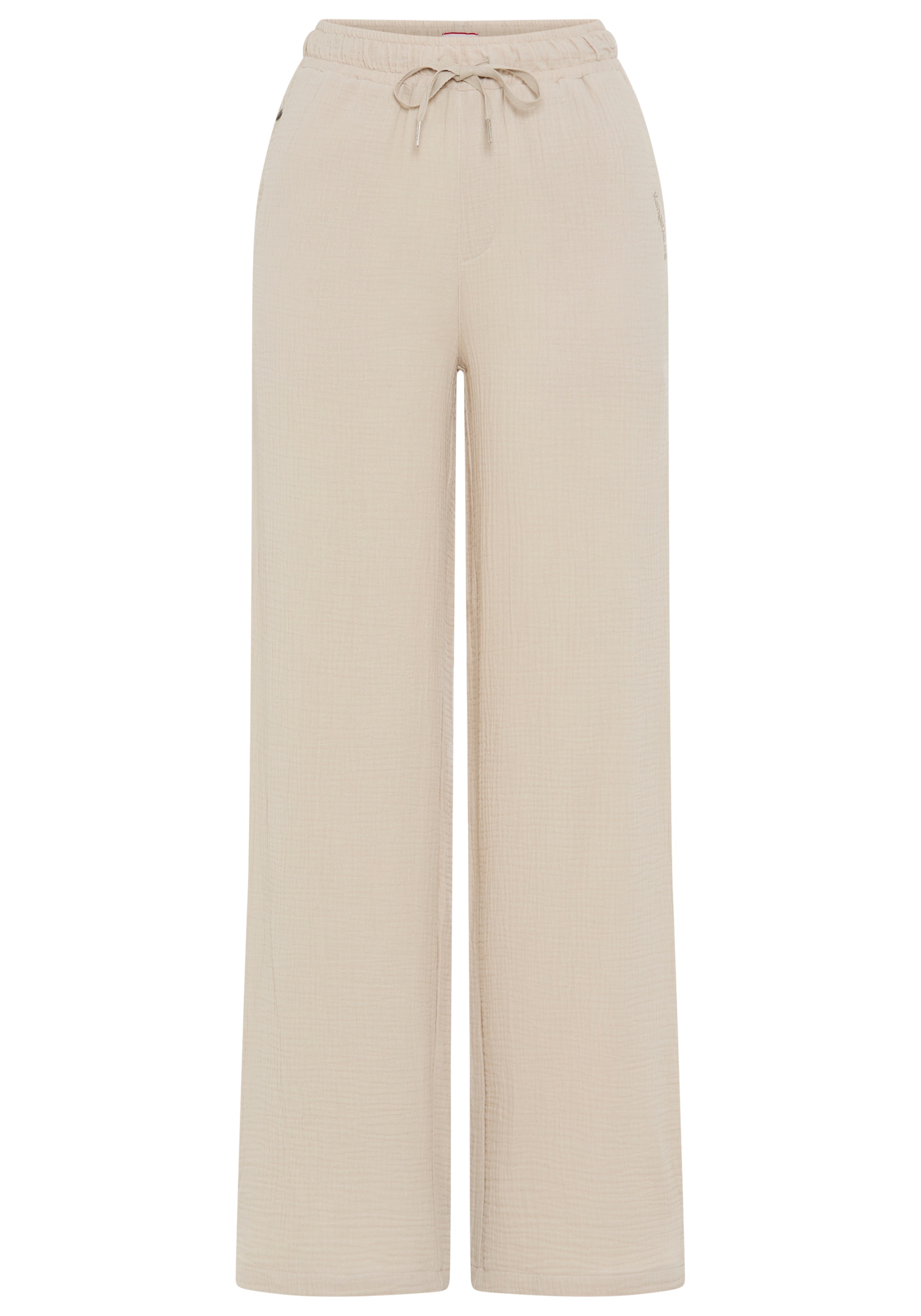 KangaROOS Palazzohose  weite Hose, mit Bindeband am Bund, mit Schlitzen am Beinabschluss