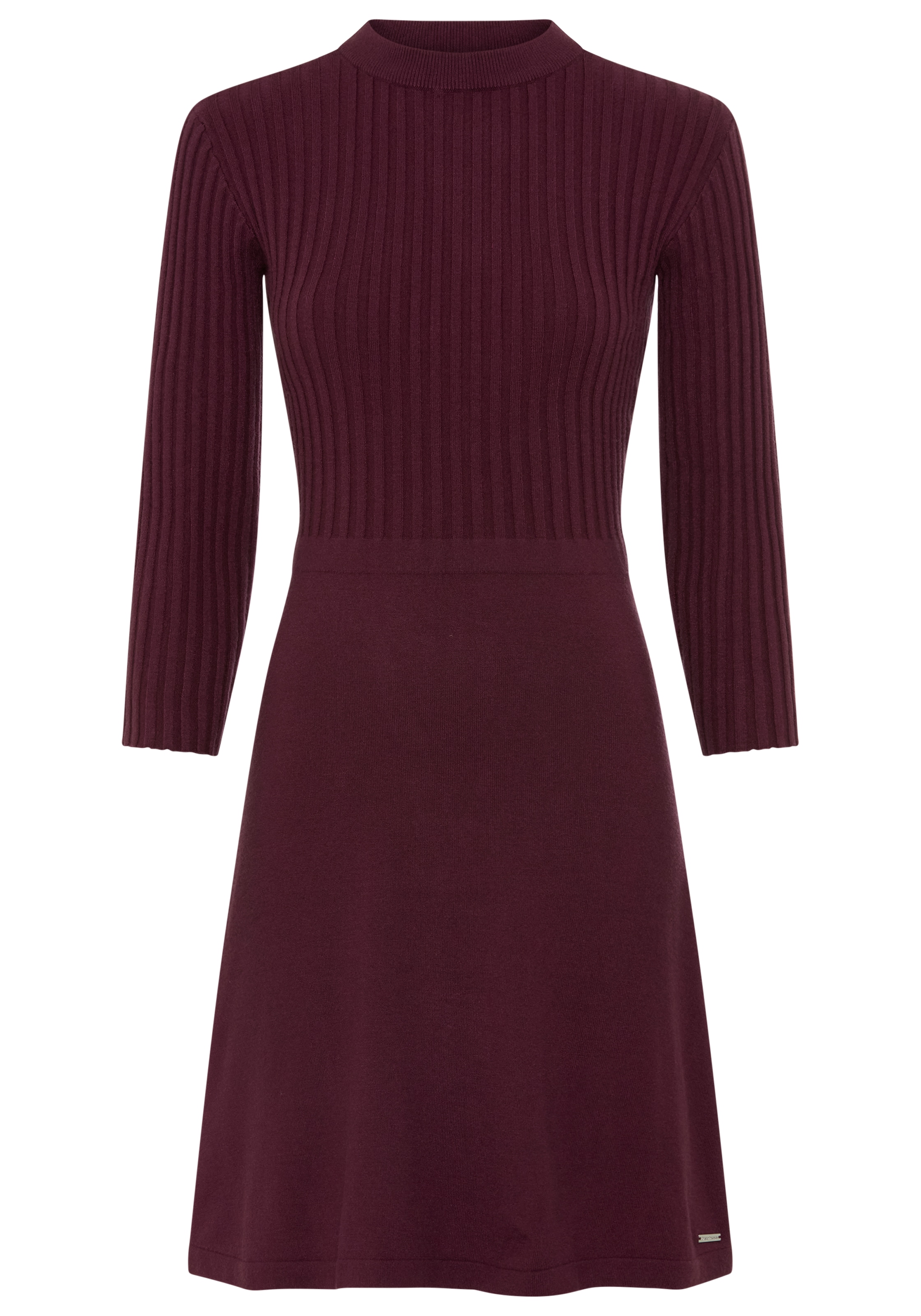 Bruno Banani Strickkleid Ohne Taschen mit ausgestellter Passform, Mini-Länge, auch in grossen Grössen