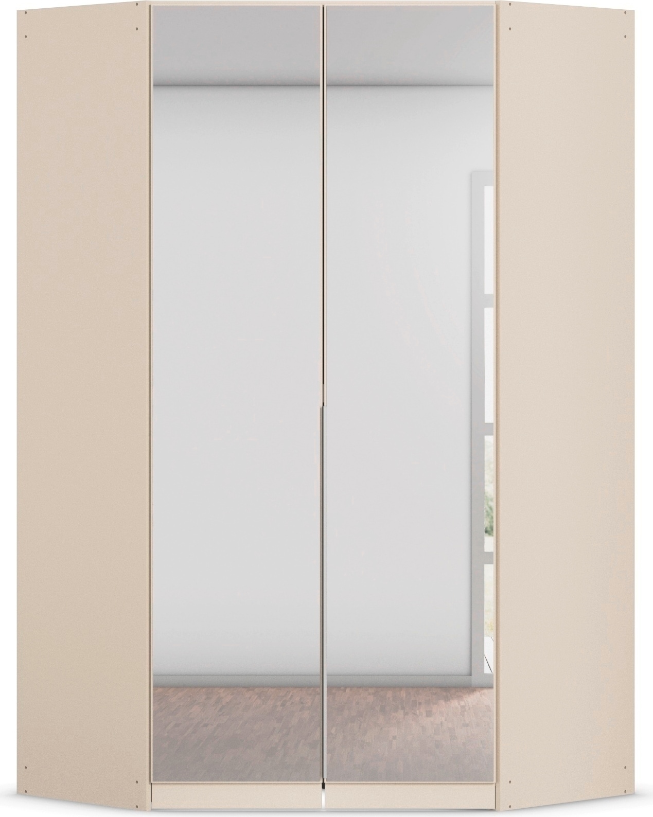 GOODproduct Kleiderschrank »Eckschrank Mehrzweckschrank Ankleide Schlafzimmer Garderobe AGORDO« Kaschmir, voll ausgestattet mit viel Stauraum MADE IN GERMANY