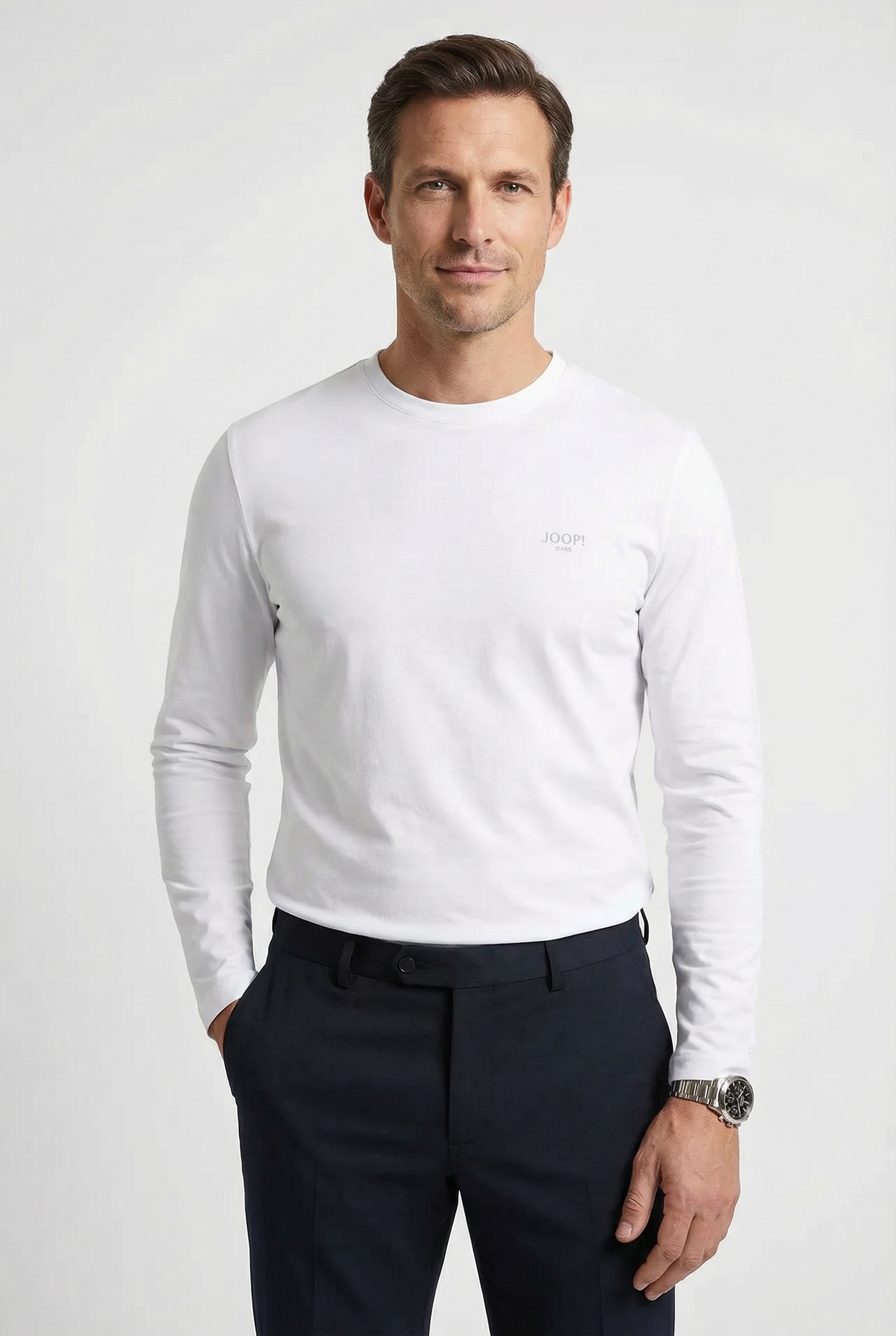 Image of Joop Jeans Langarmshirt "JJJ-33Alphis-L" mit Logostickerei
