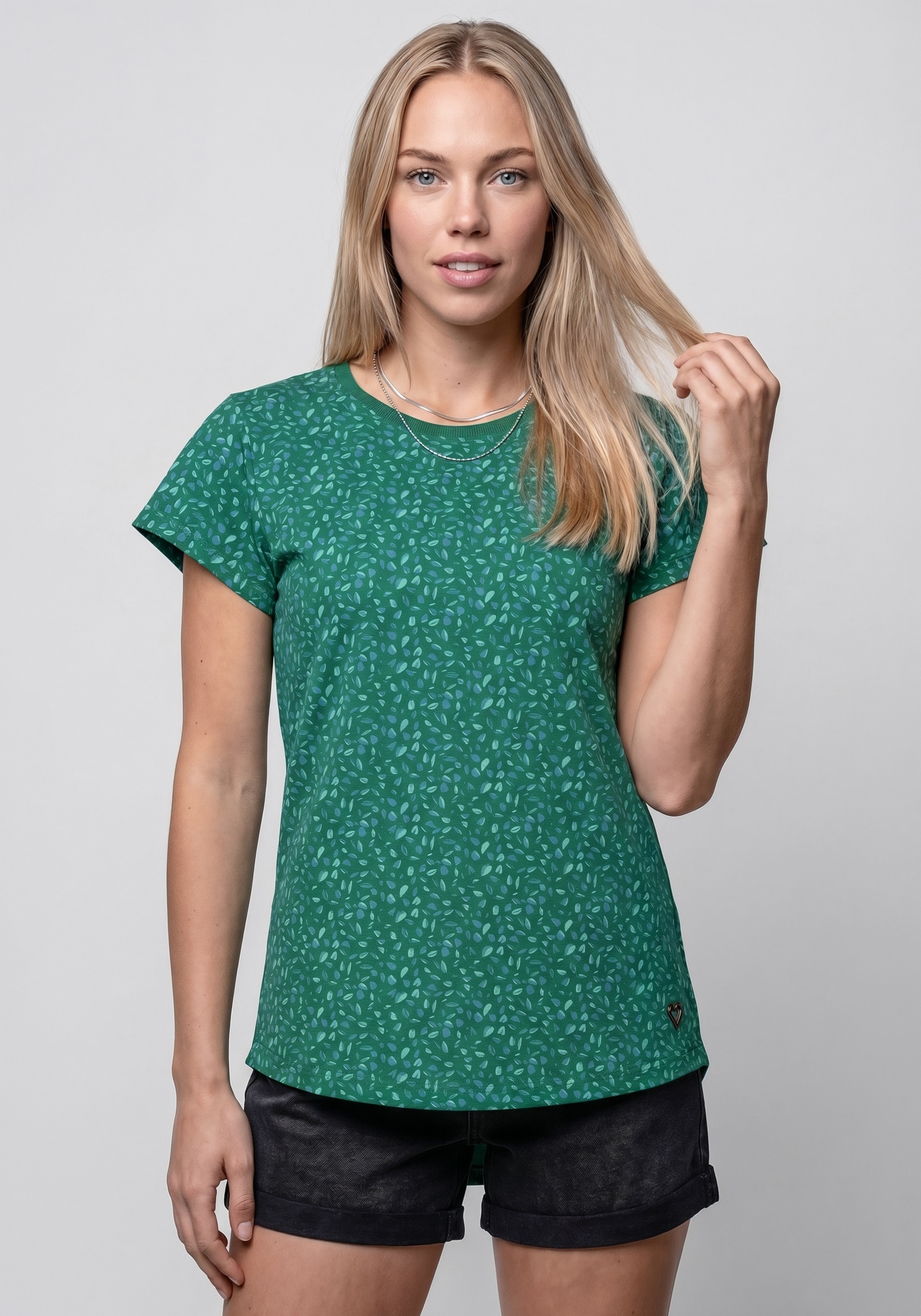Image of Alife & Kickin Rundhalsshirt "FelinaAK B" modisches Basic-Shirt mit Rundhals-Ausschnitt, rundem Saum und allover