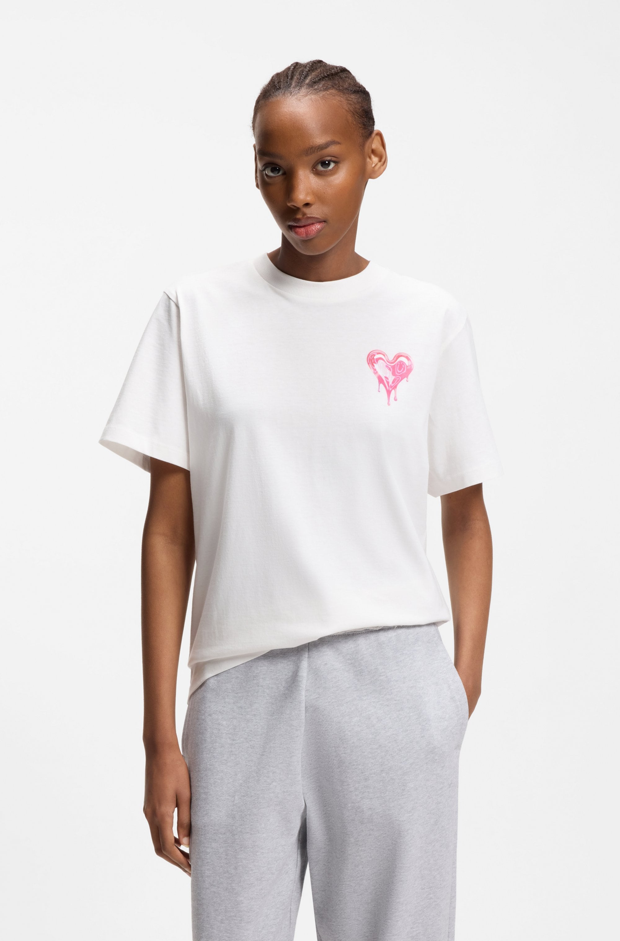 Image of HUGO T-Shirt "Vintage Tee" im Relaxed Fit