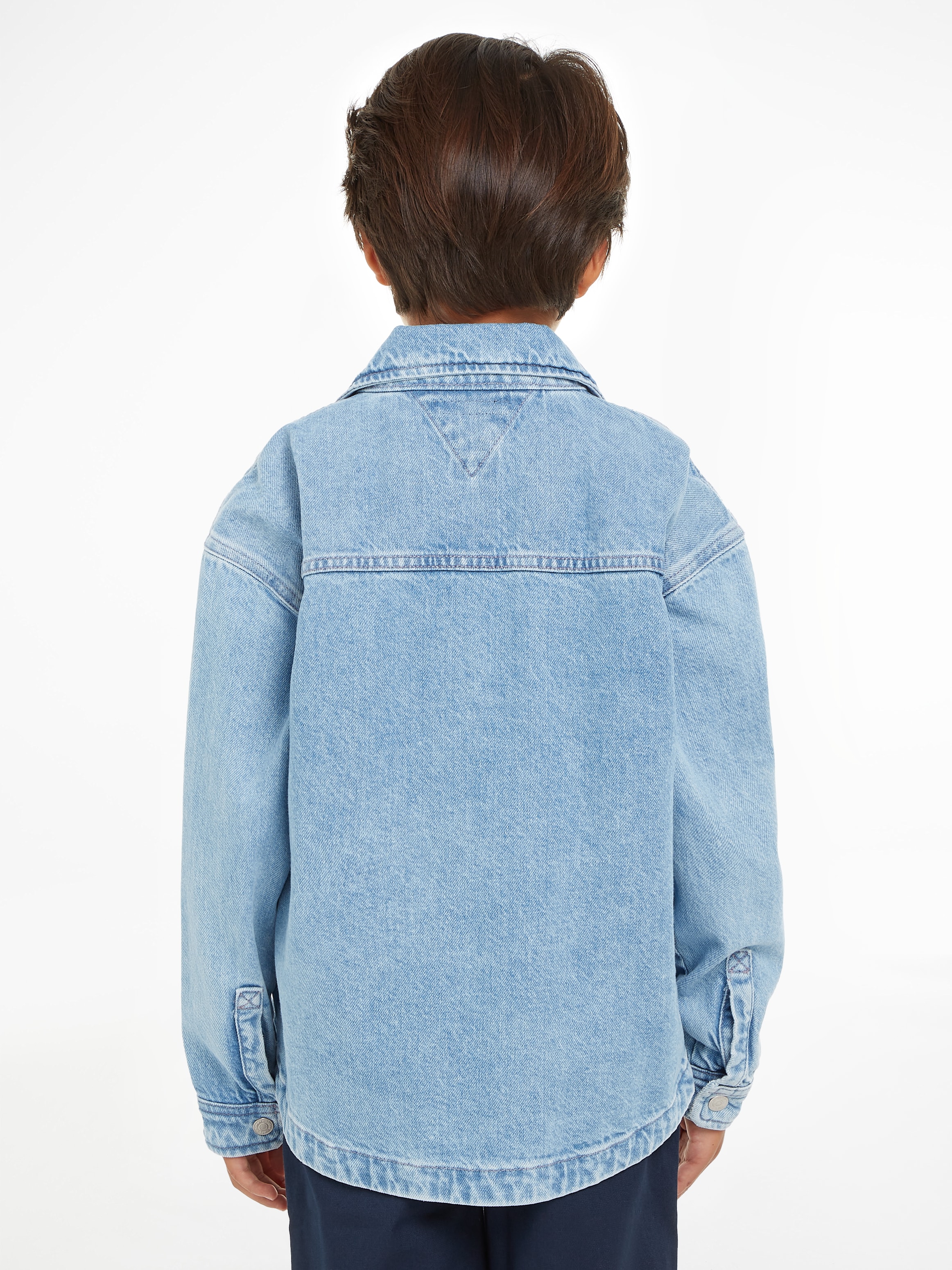 Tommy Hilfiger Jeansjacke »DENIM OVERSHIRT WORN MID WASH«, Kinder bis 16 Jahre