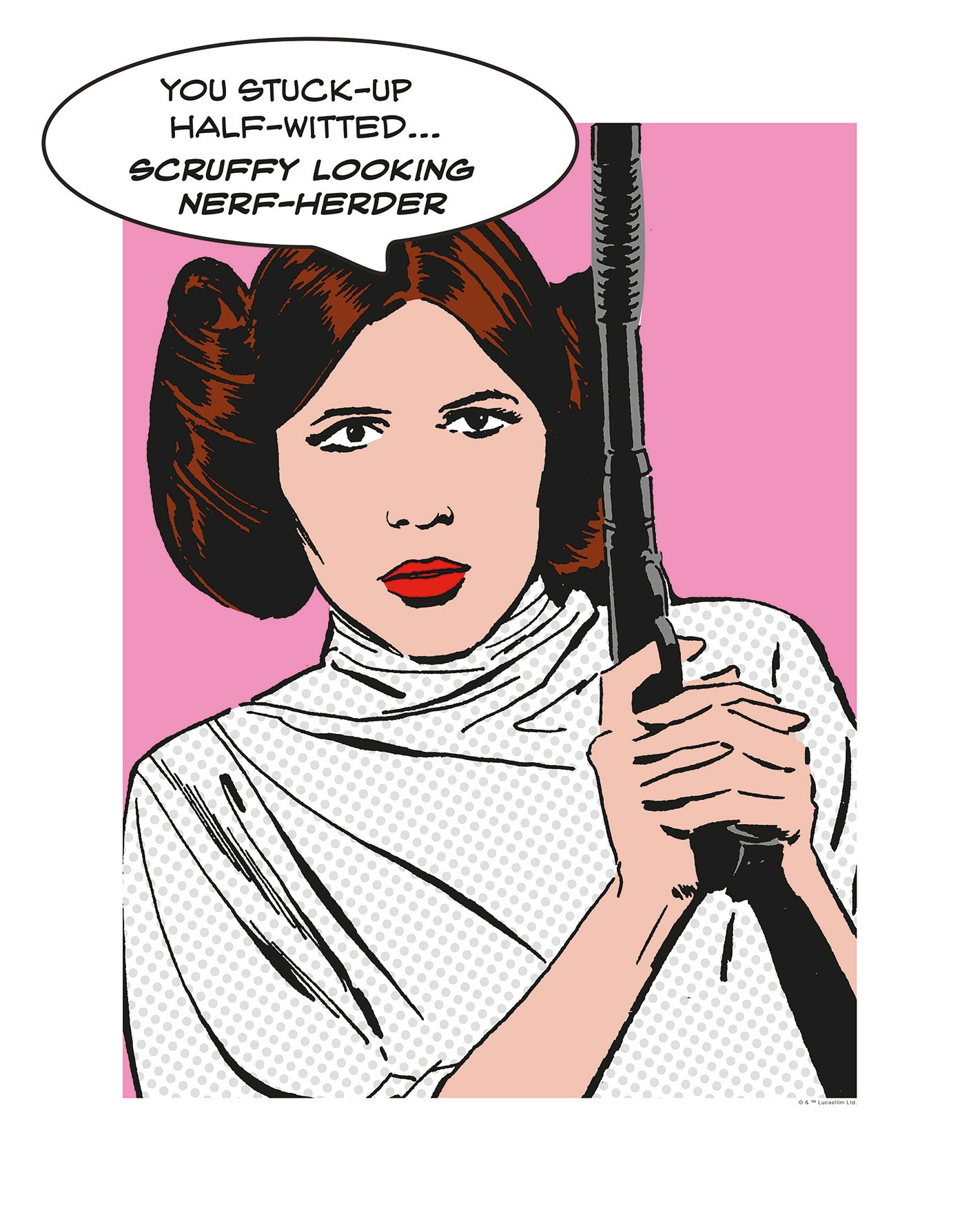 Image of Komar Bild "Star Wars Classic Comic Quote Leia" Star Wars 1 Stk. tlg. Wandbild zur Dekoration im Kinderzimmer - ohne Rahmen