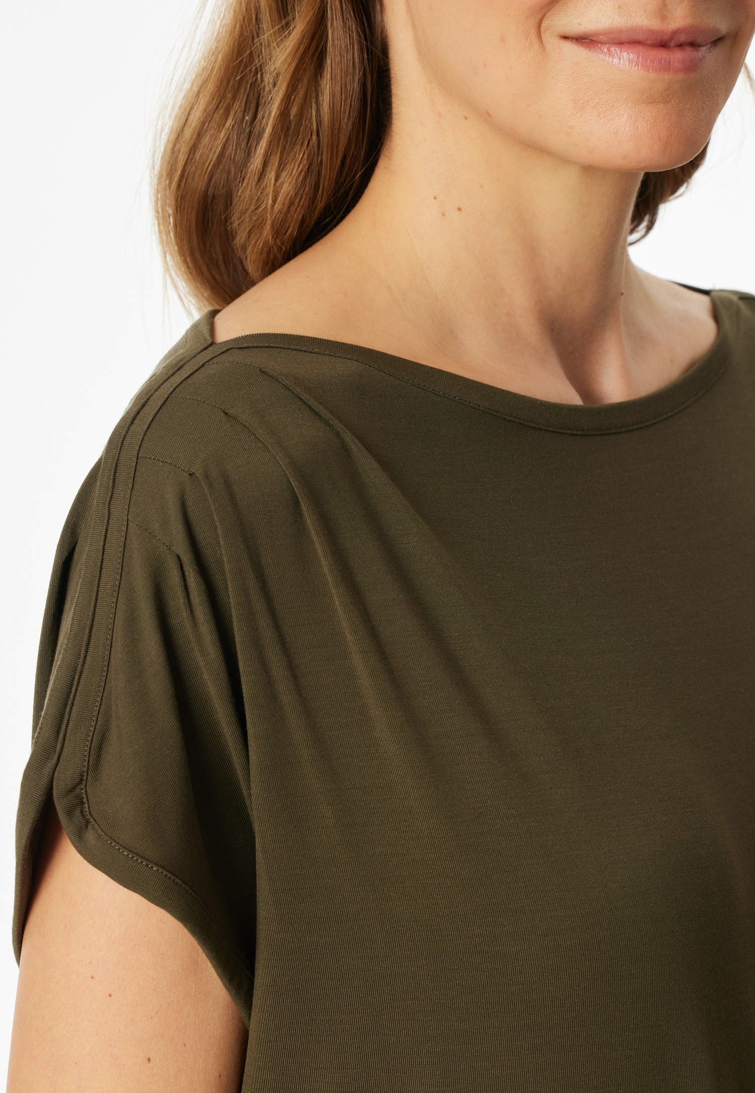 Schiesser Pyjama »Selected Premium« 2 U-Boot-Ausschnitt, 3/4-lange Hose im Culotte-Schnitt