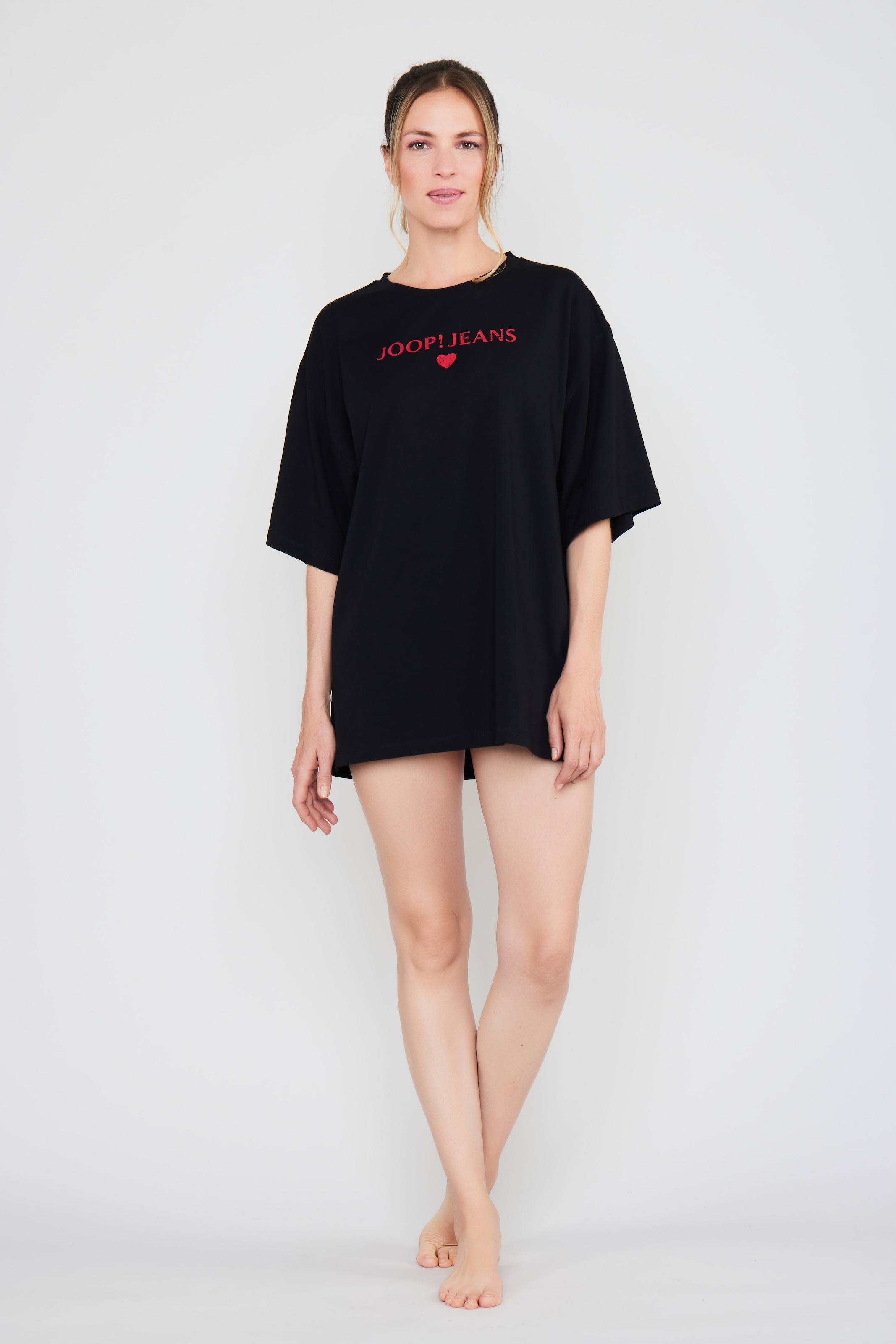 JOOP! Jeans T-Shirt »After Dark (JOOP! Jeans)«, Logo-Schriftzug vorn, Kurzarm, Rundhalsausschnitt