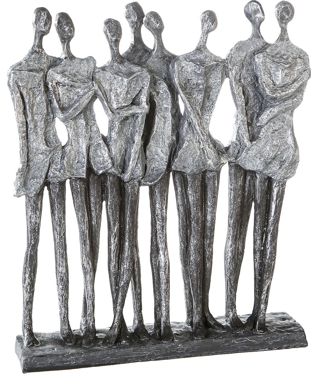 Casablanca by Gilde Dekofigur »Skulptur Mädelsabend, antik silber«,  Dekoobjekt, Höhe 34 cm, antikfinish, mit Spruchanhänger, Wohnzimmer jetzt  kaufen