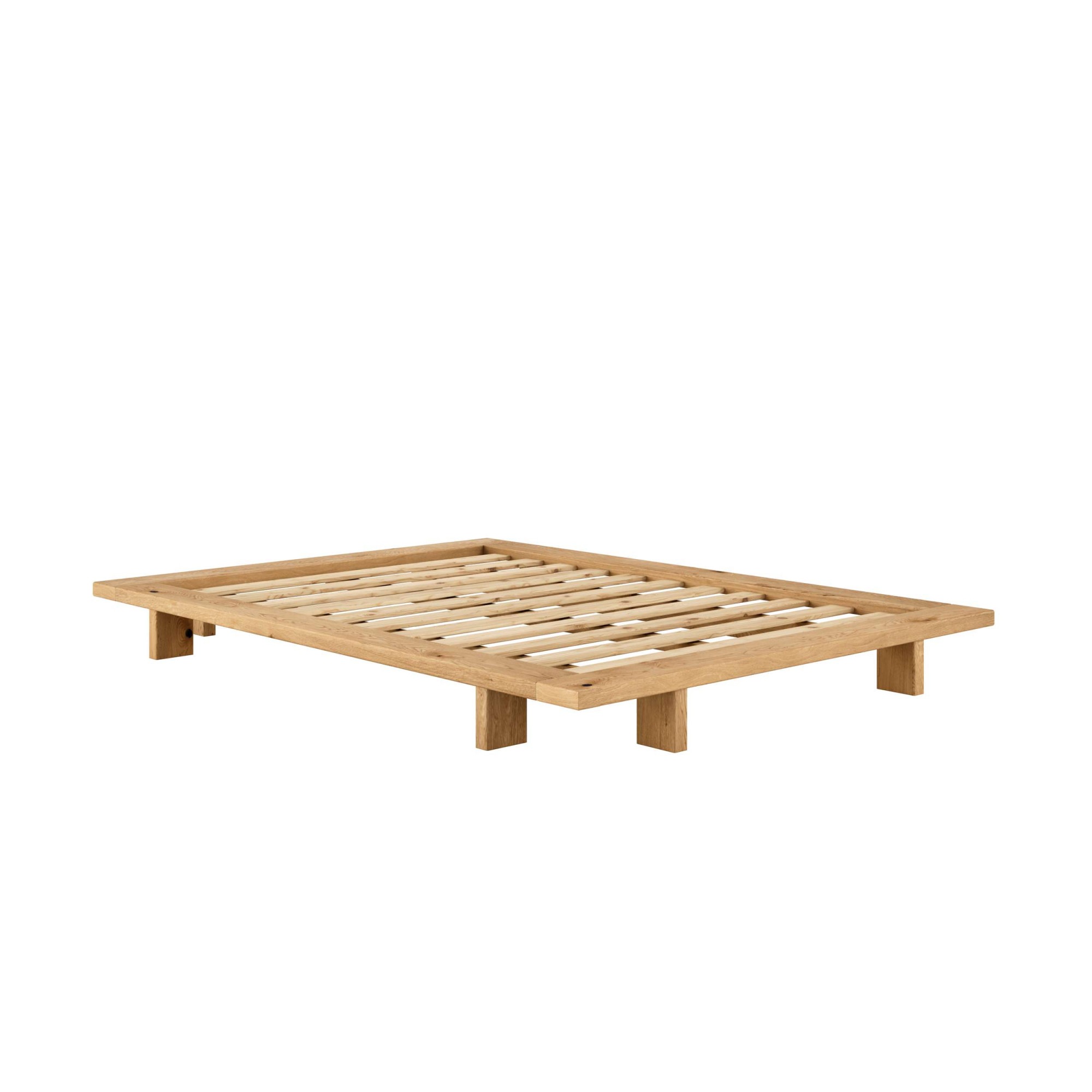 Karup Design Bettgestell "JAPAN BED Futonbett aus FSCzertifiziertem Massivholz, Eiche, bequem" Erhältlich für Matratzen Breite 90, 120, 140, 160 oder 180 cm, zeitlos, inkl. Lattenrost, ohne Matratze, Made in Europa