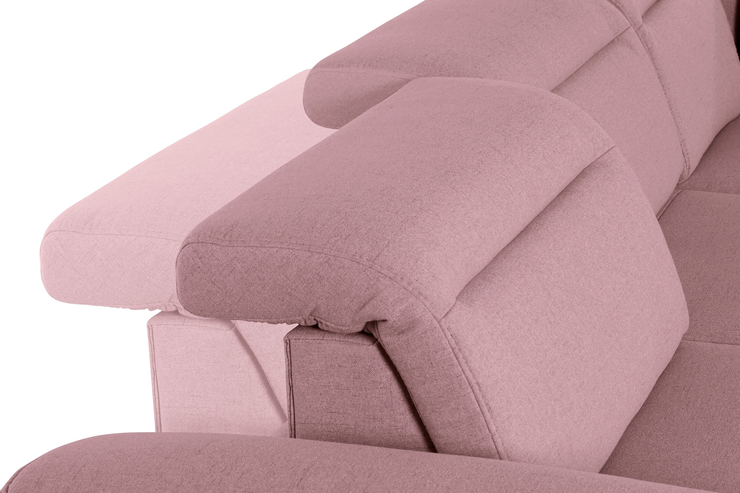 sit&more Ecksofa »Percy L-Form« 12 cm Fusshöhe, Sitztiefenverstellung, wahlweise in 2 Fussfarben
